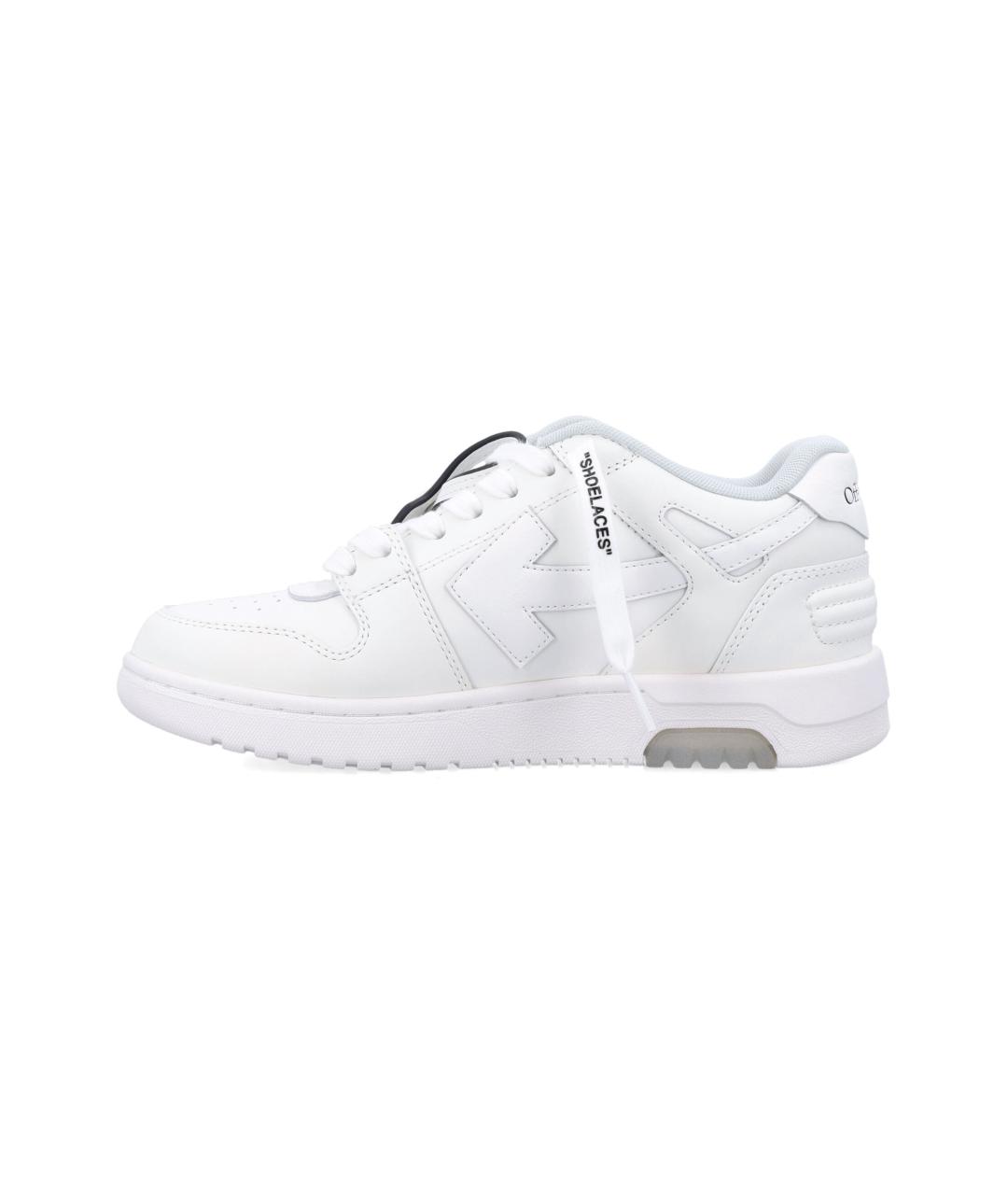 OFF-WHITE Белые кожаные кроссовки, фото 3