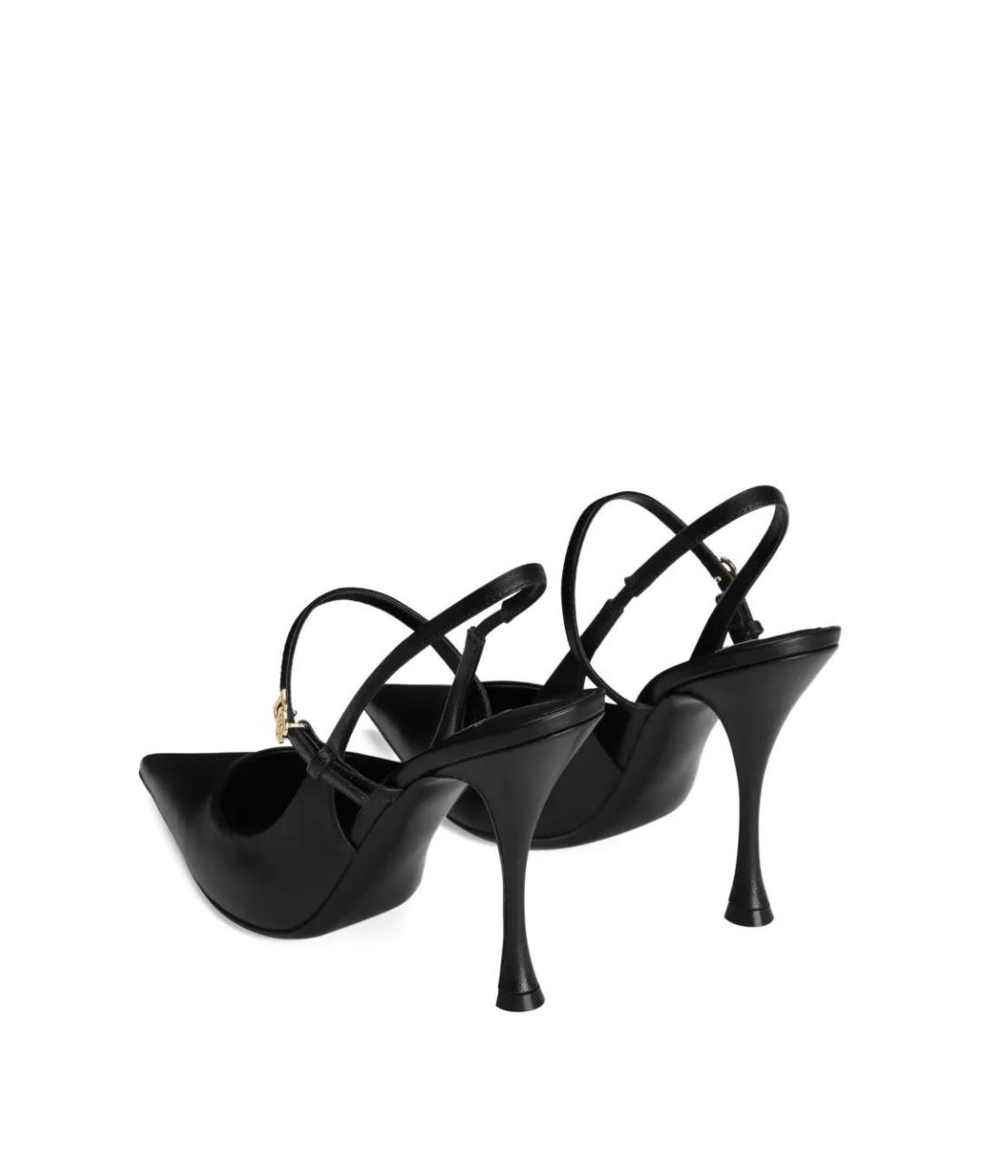 DOLCE&GABBANA Черные кожаные туфли, фото 3