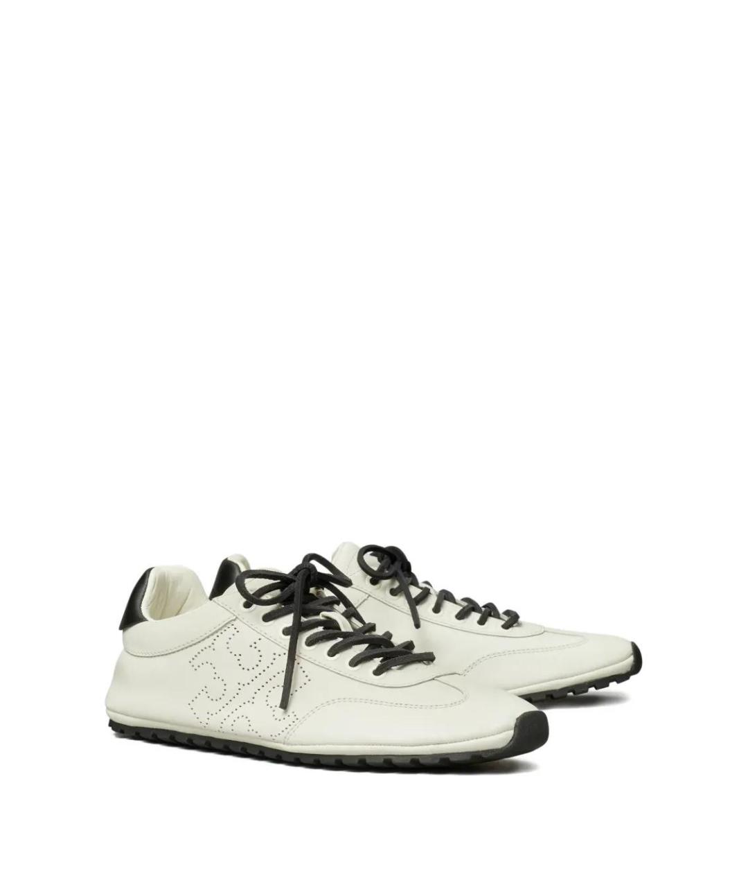 TORY BURCH Белые кожаные кроссовки, фото 2