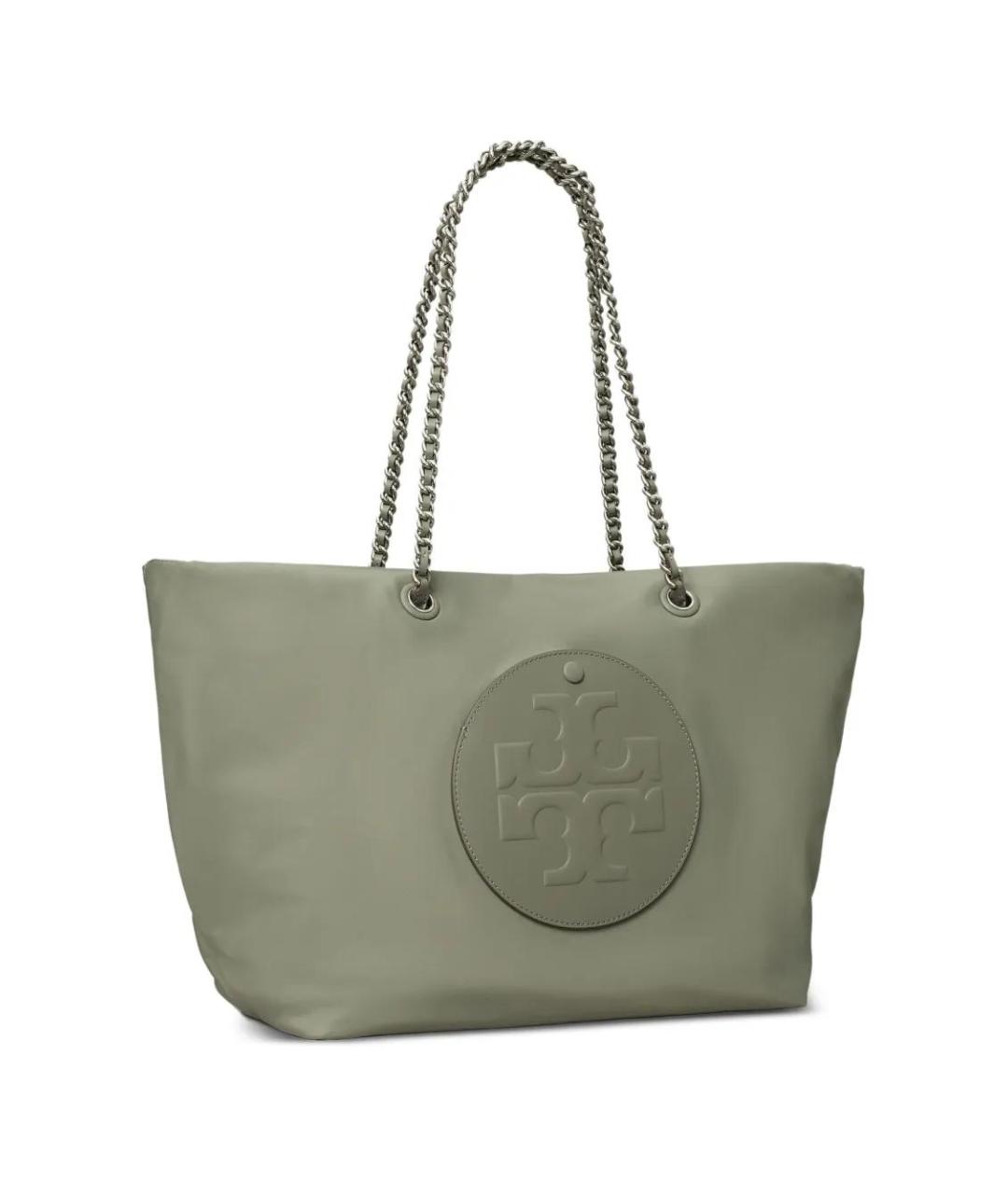 TORY BURCH Хаки синтетическая сумка тоут, фото 2