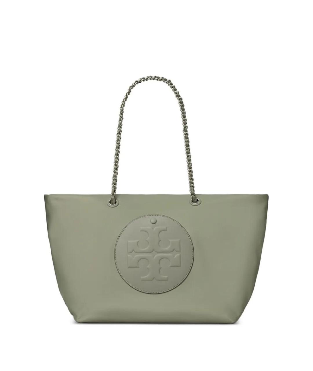 TORY BURCH Хаки синтетическая сумка тоут, фото 1