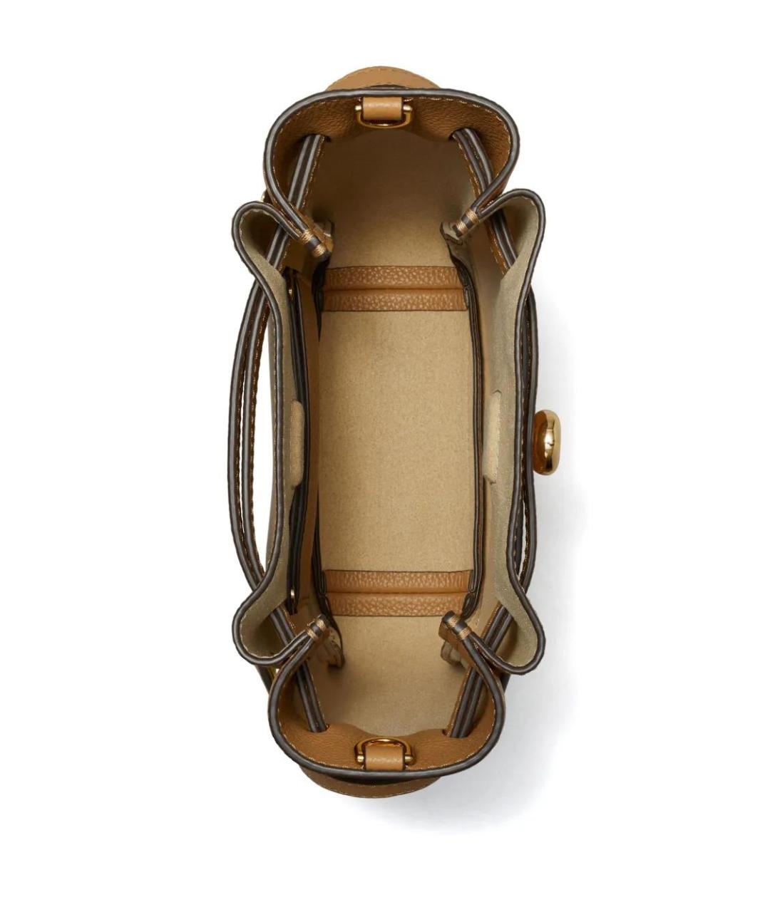 TORY BURCH Горчичная кожаная сумка через плечо, фото 4