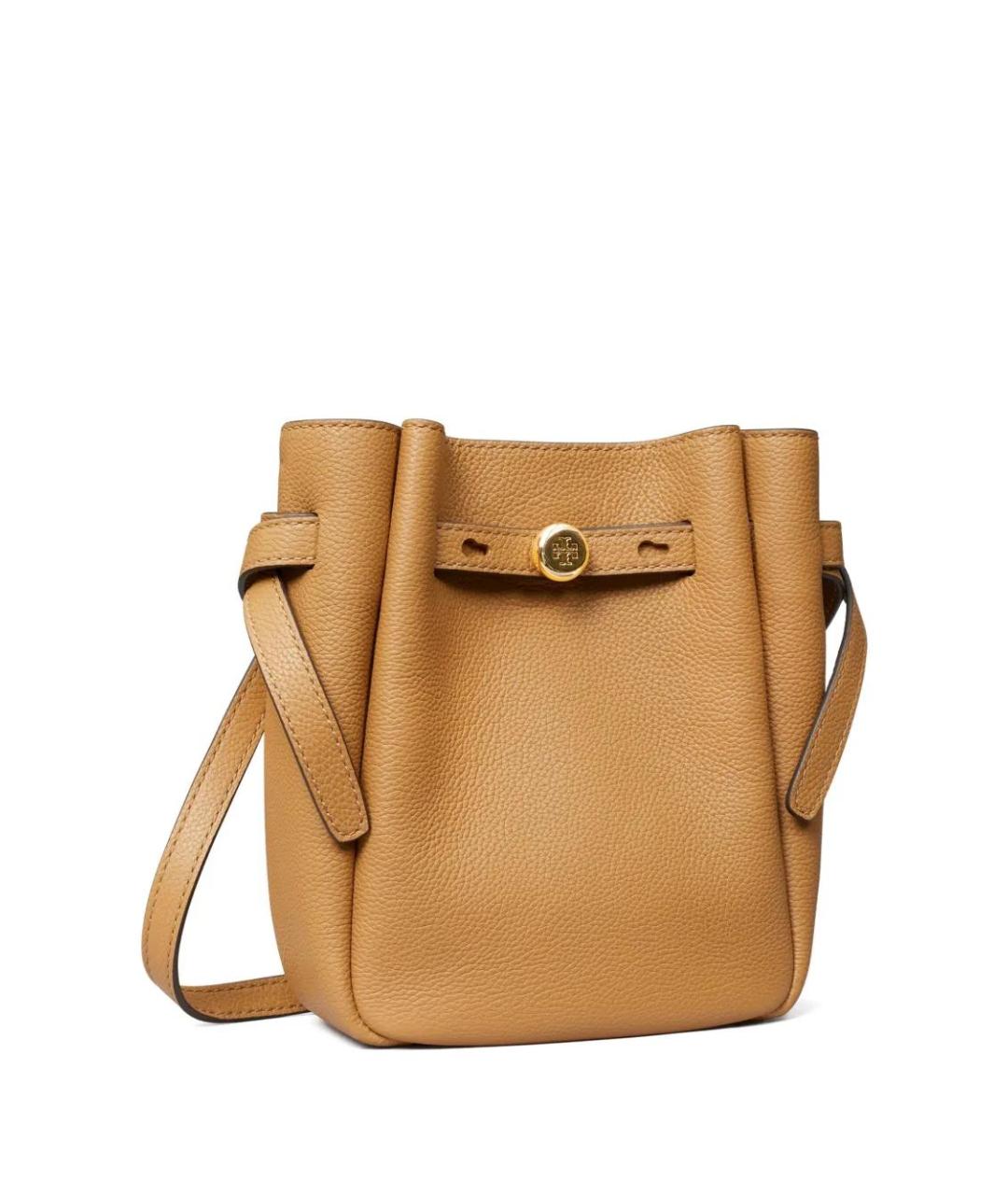 TORY BURCH Горчичная кожаная сумка через плечо, фото 3