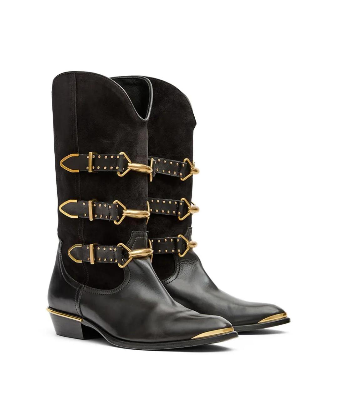 ISABEL MARANT Черные кожаные ботинки, фото 2