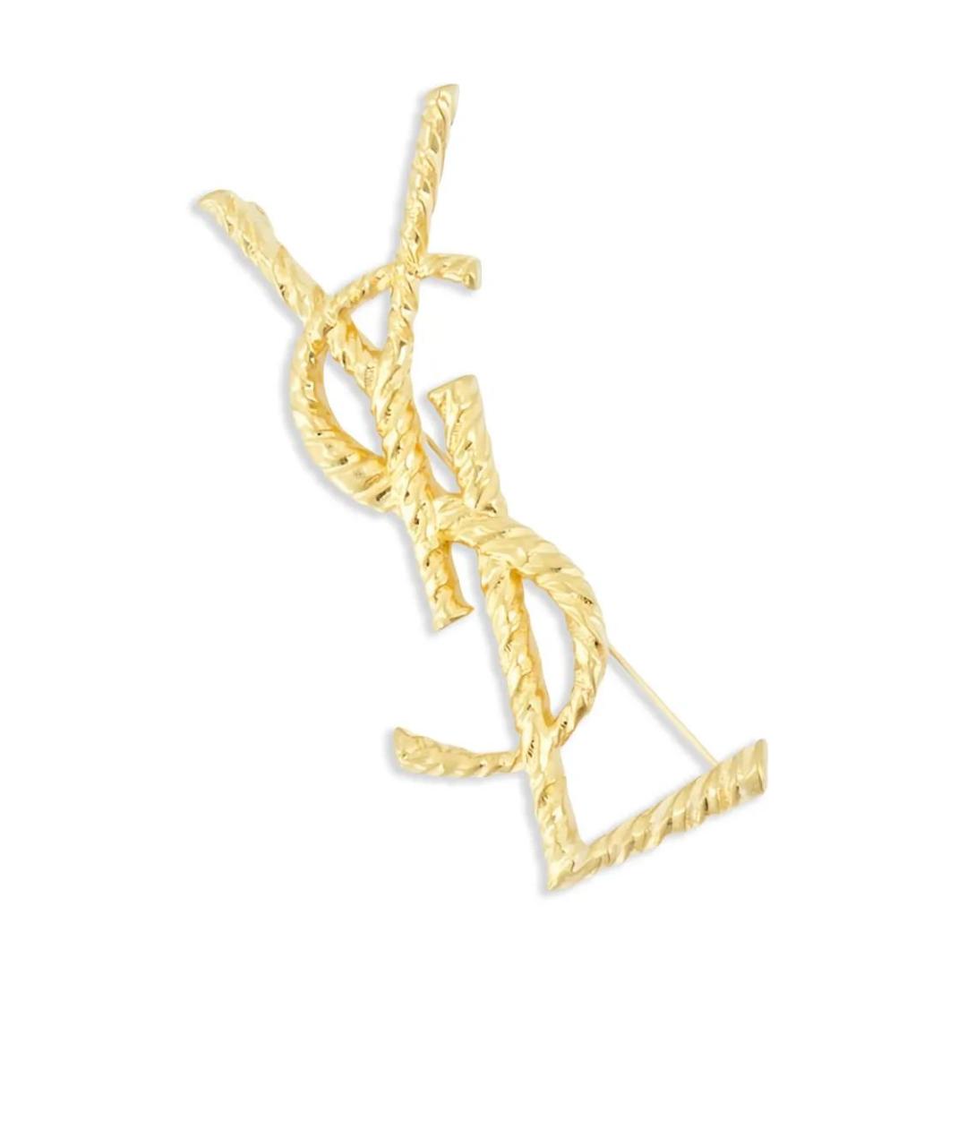 SAINT LAURENT Золотая металлическая булавка / брошь, фото 3