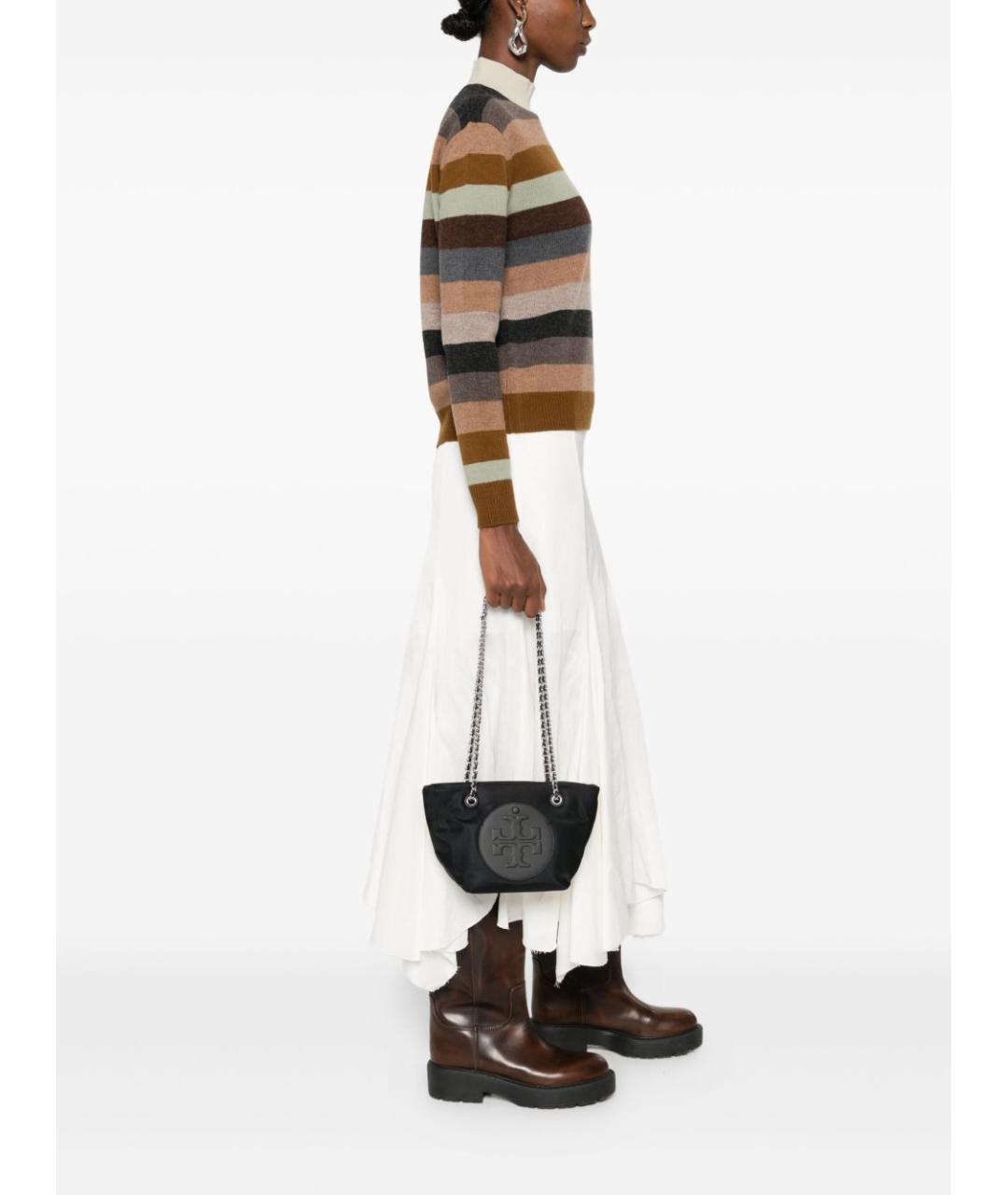 TORY BURCH Черная синтетическая сумка тоут, фото 2