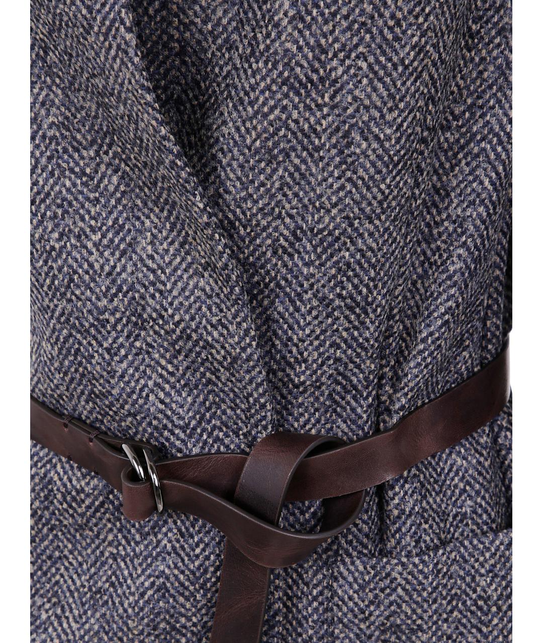 BRUNELLO CUCINELLI Антрацитовое шерстяное пальто, фото 3