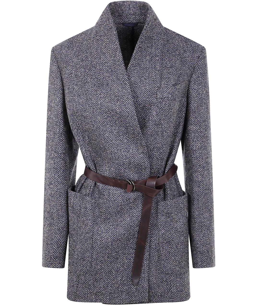 BRUNELLO CUCINELLI Антрацитовое шерстяное пальто, фото 1