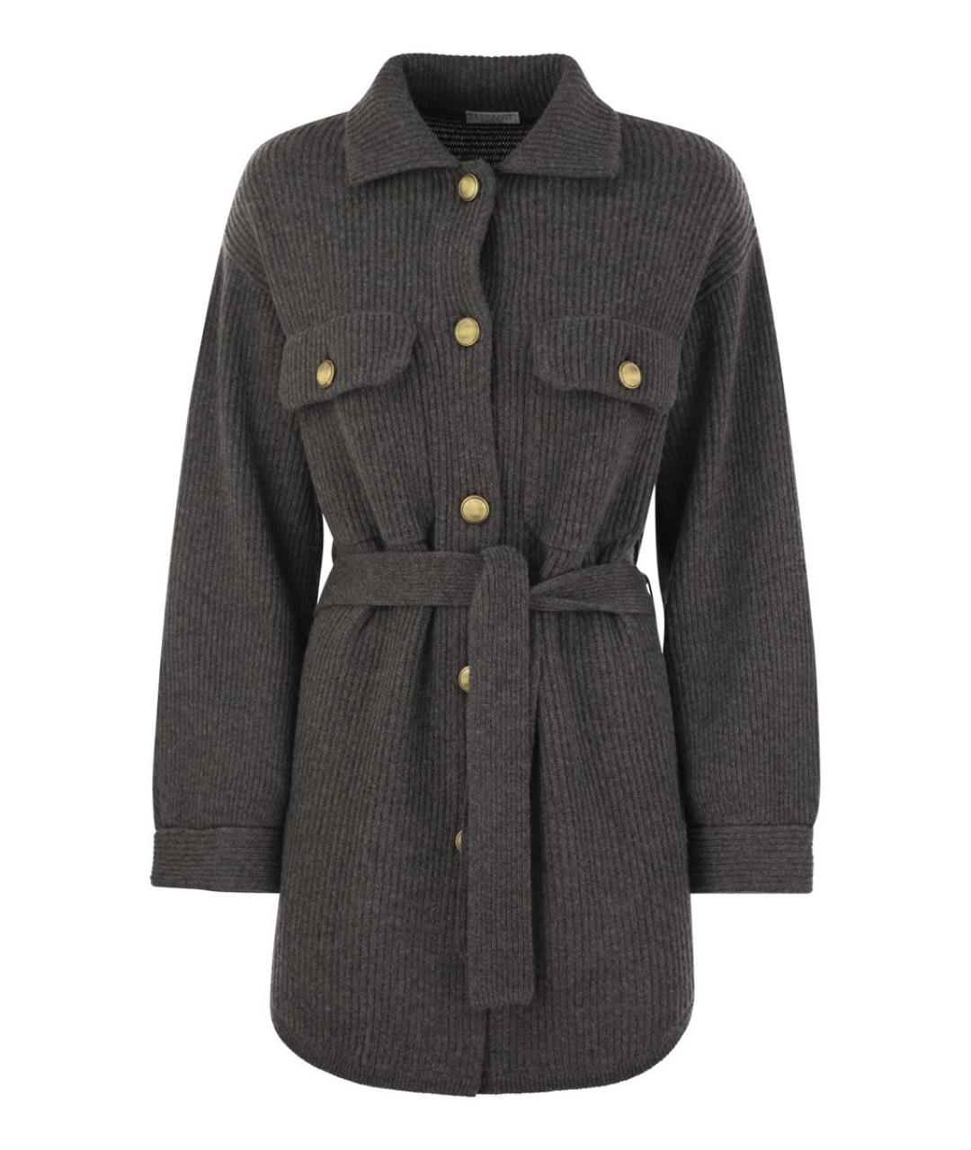 BRUNELLO CUCINELLI Антрацитовый кашемировый кардиган, фото 1