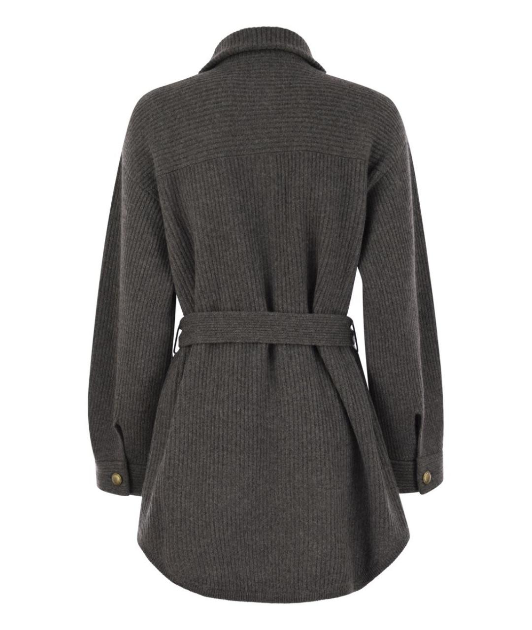 BRUNELLO CUCINELLI Антрацитовый кашемировый кардиган, фото 2