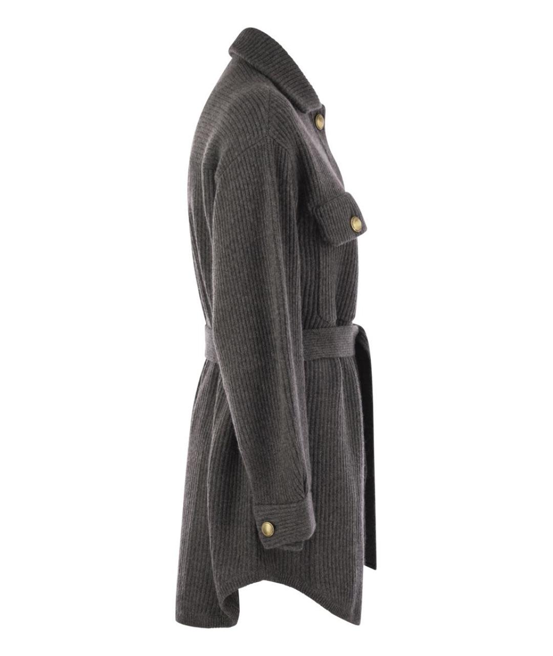 BRUNELLO CUCINELLI Антрацитовый кашемировый кардиган, фото 3