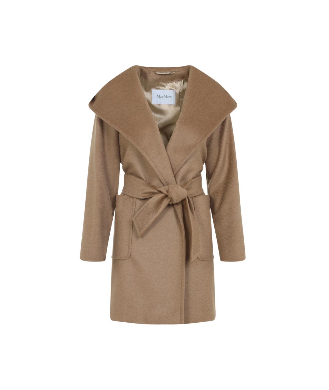 MAX MARA Бежевое шерстяное пальто, фото 1