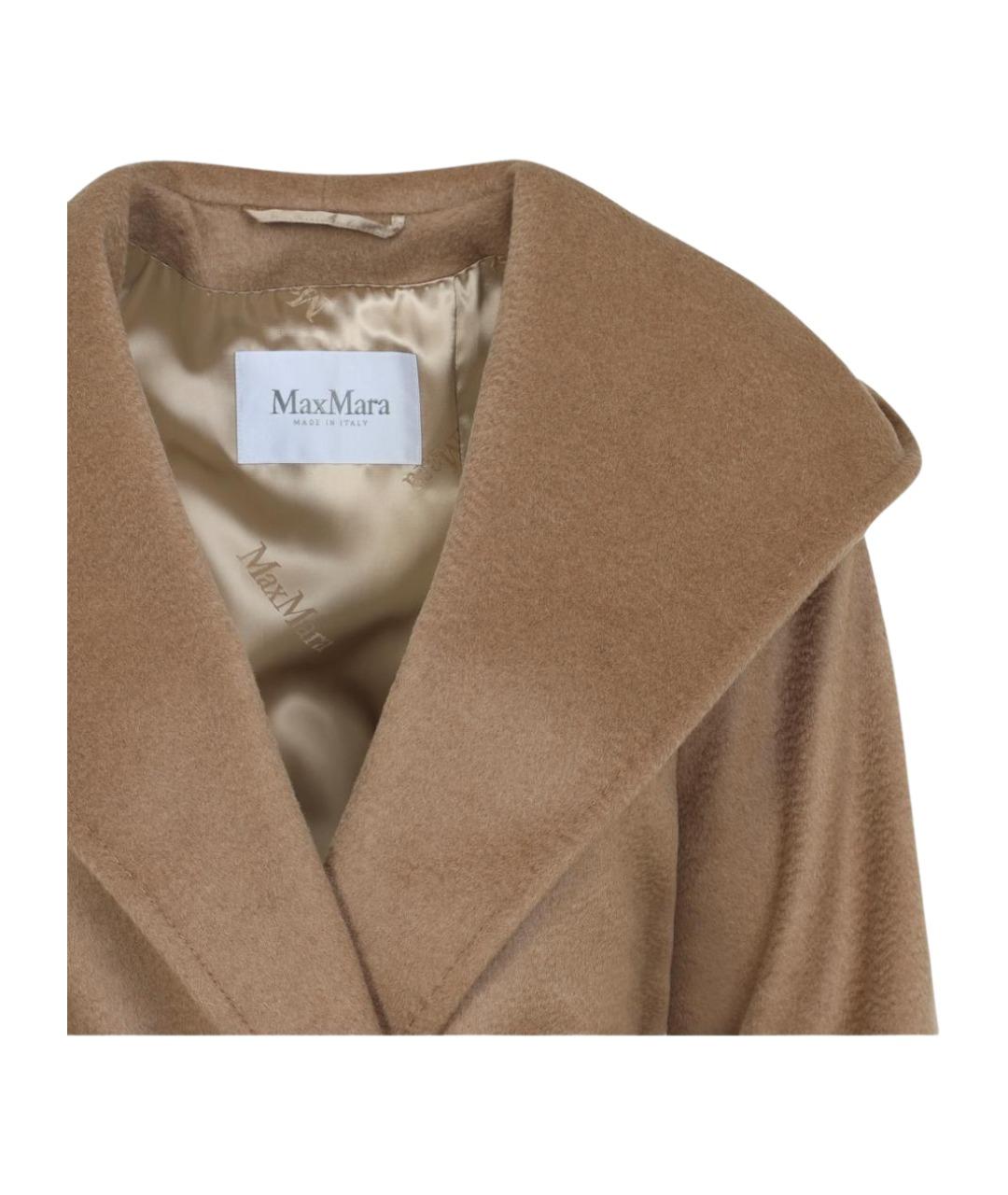 MAX MARA Бежевое шерстяное пальто, фото 3