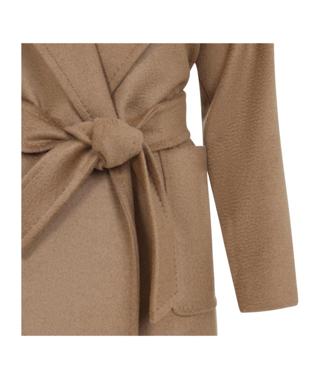 MAX MARA Бежевое шерстяное пальто, фото 4