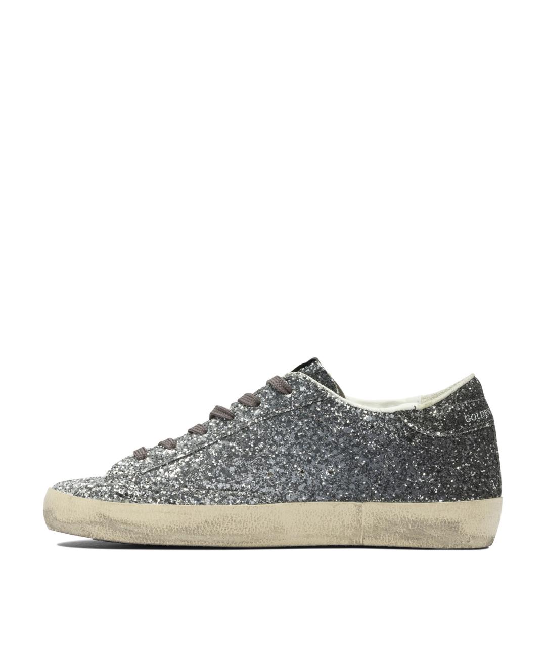 GOLDEN GOOSE DELUXE BRAND Серебряные синтетические кроссовки, фото 3