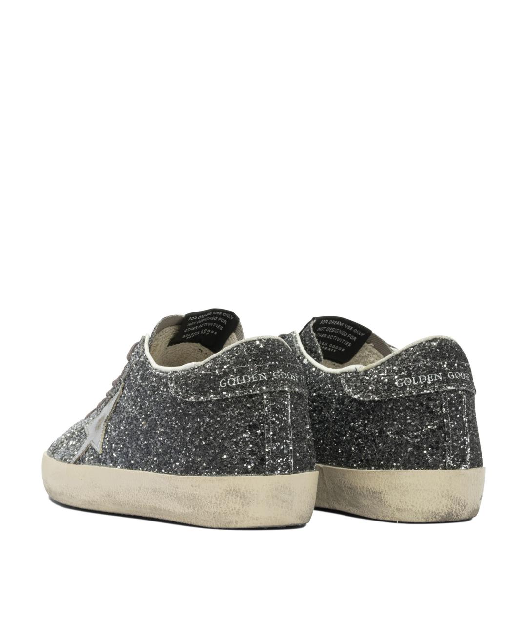 GOLDEN GOOSE DELUXE BRAND Серебряные синтетические кроссовки, фото 4