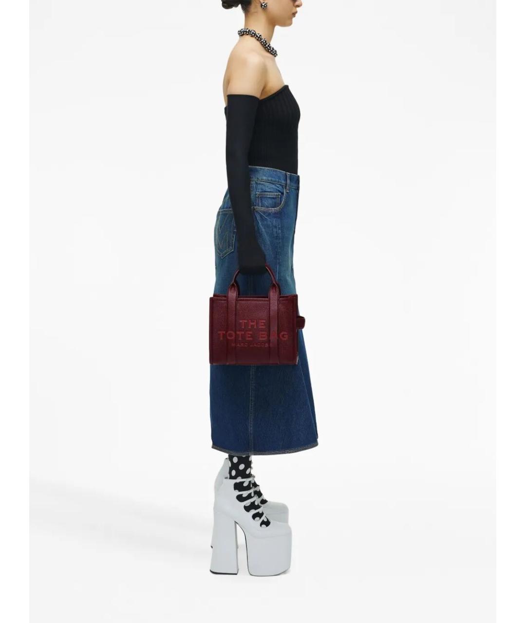 MARC JACOBS Красная кожаная сумка с короткими ручками, фото 2