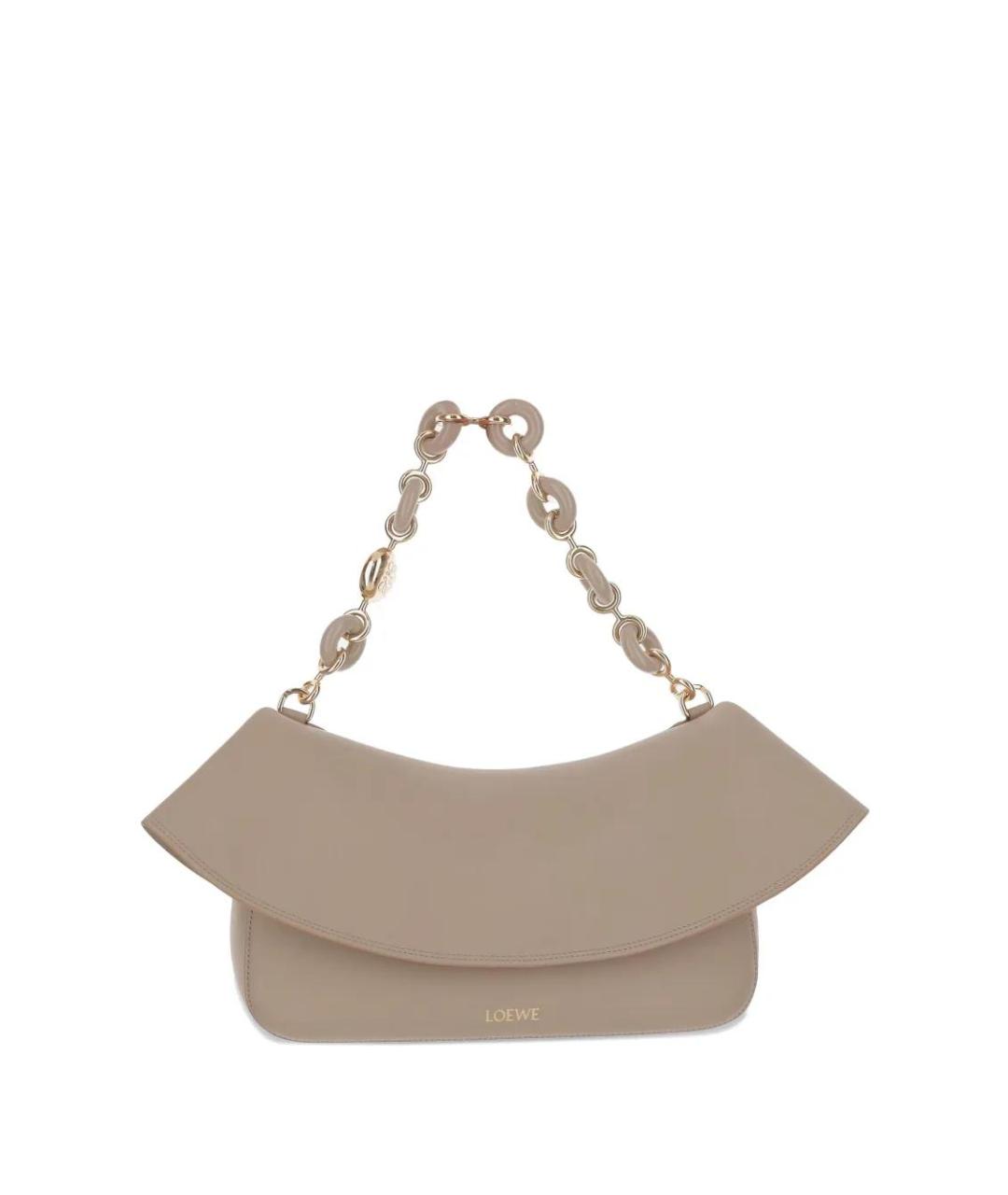 LOEWE Бежевая кожаная сумка через плечо, фото 1