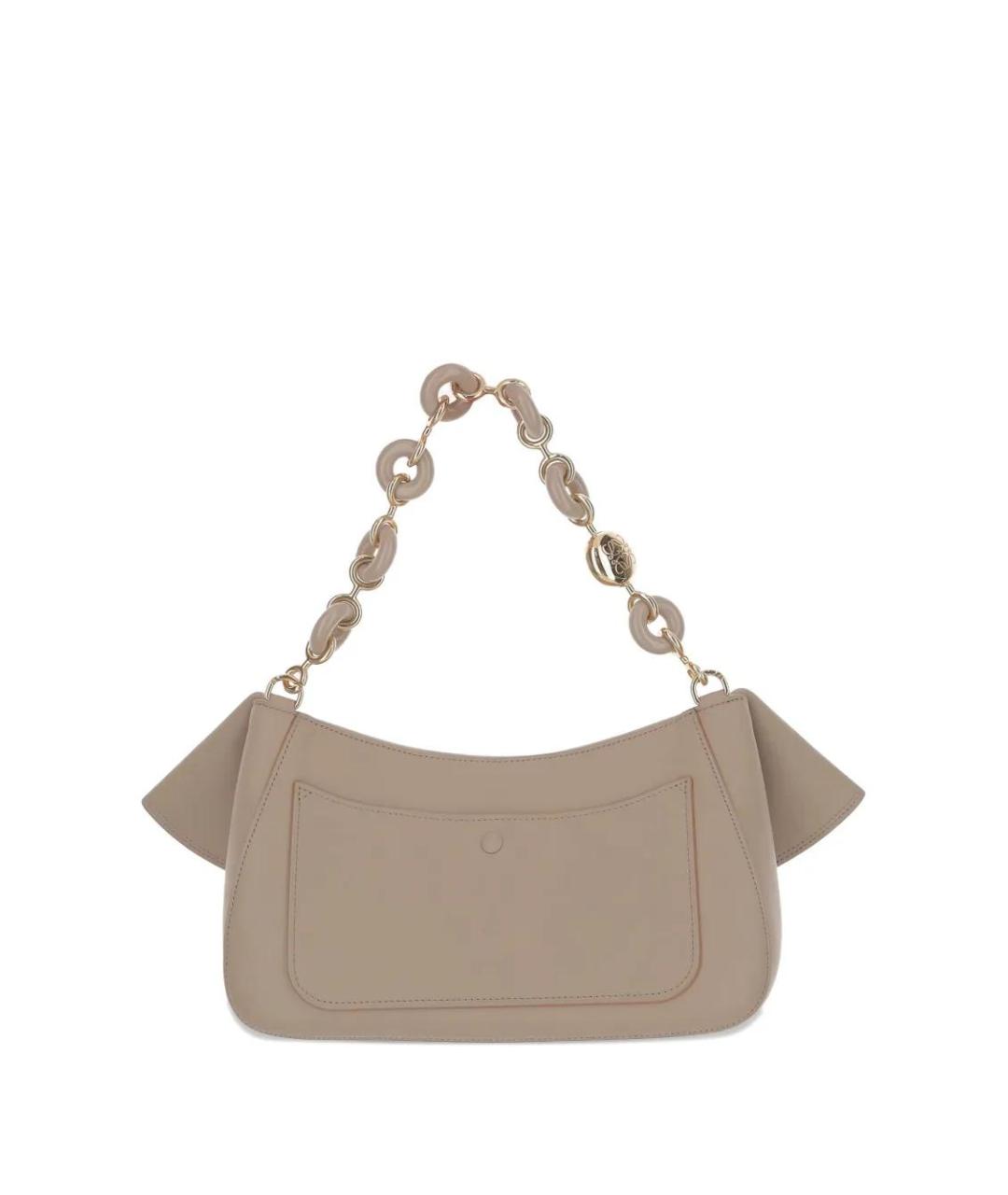 LOEWE Бежевая кожаная сумка через плечо, фото 3