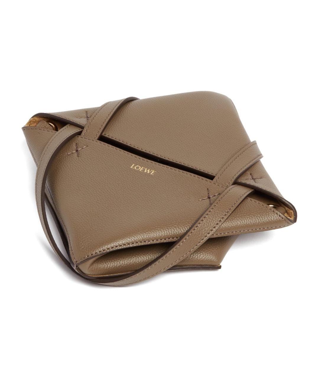 LOEWE Коричневая кожаная сумка тоут, фото 4