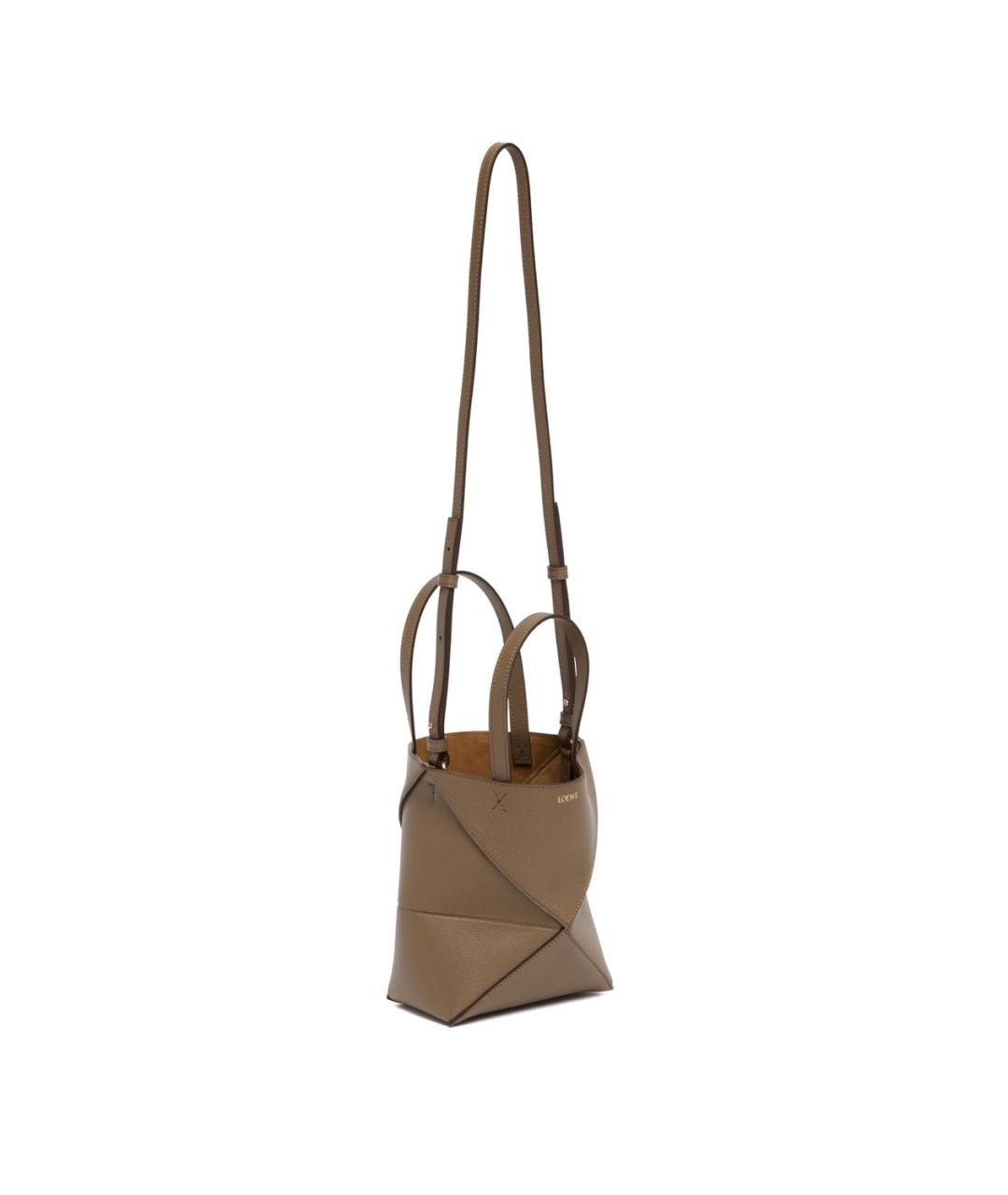 LOEWE Коричневая кожаная сумка тоут, фото 5