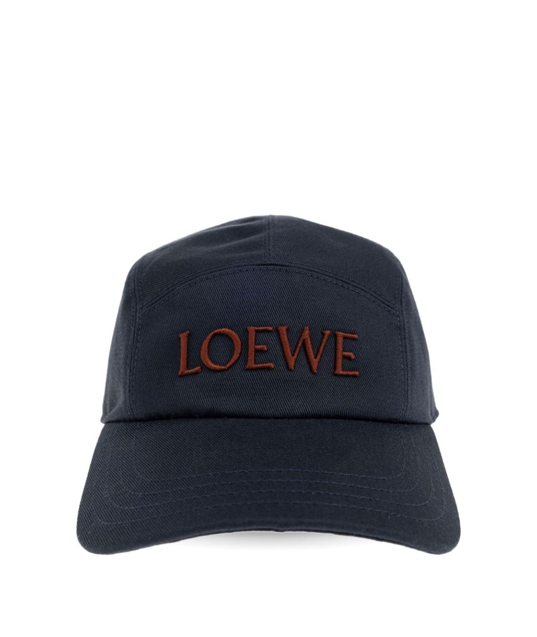 LOEWE Синяя хлопковая кепка/бейсболка, фото 1