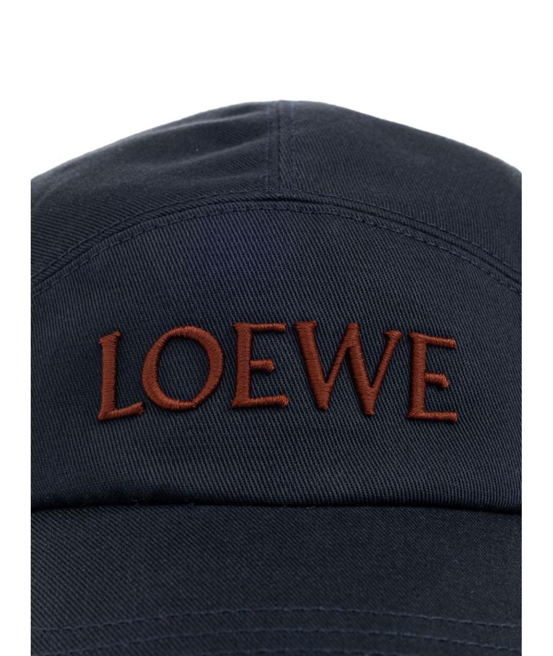 LOEWE Синяя хлопковая кепка/бейсболка, фото 2