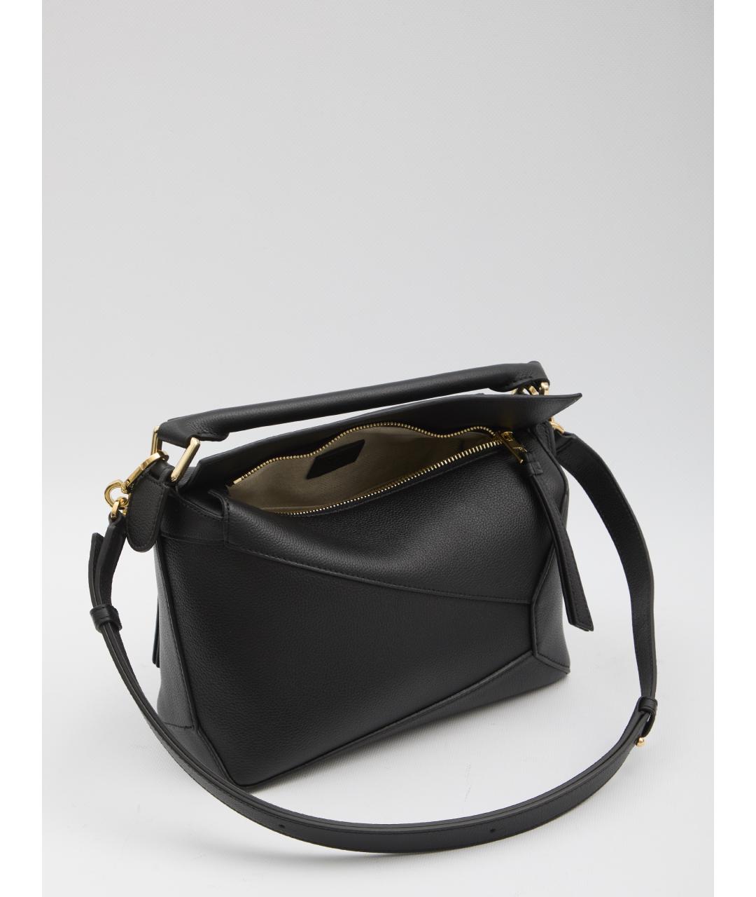 LOEWE Черная кожаная сумка через плечо, фото 4