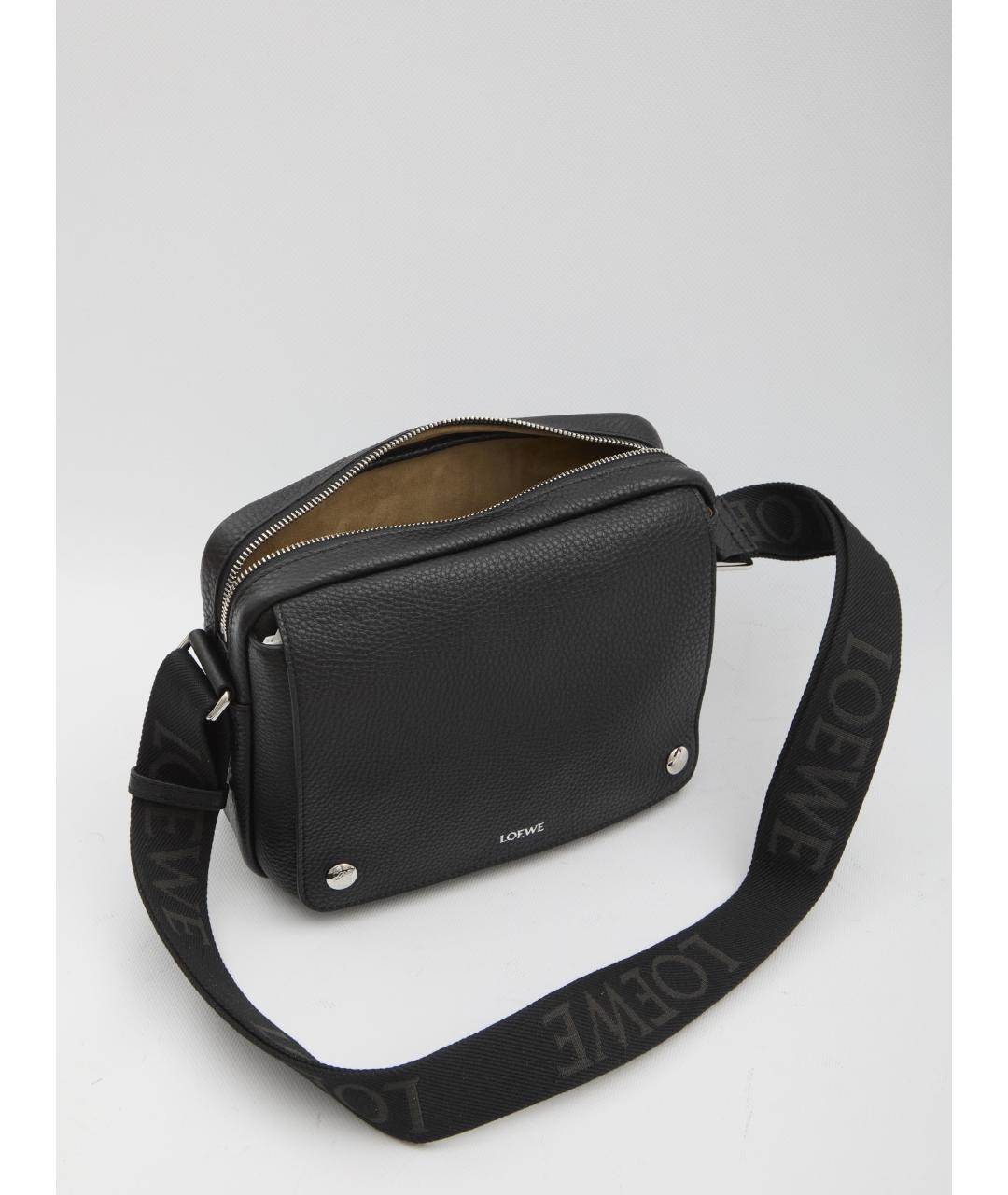 LOEWE Черная кожаная сумка на плечо, фото 4