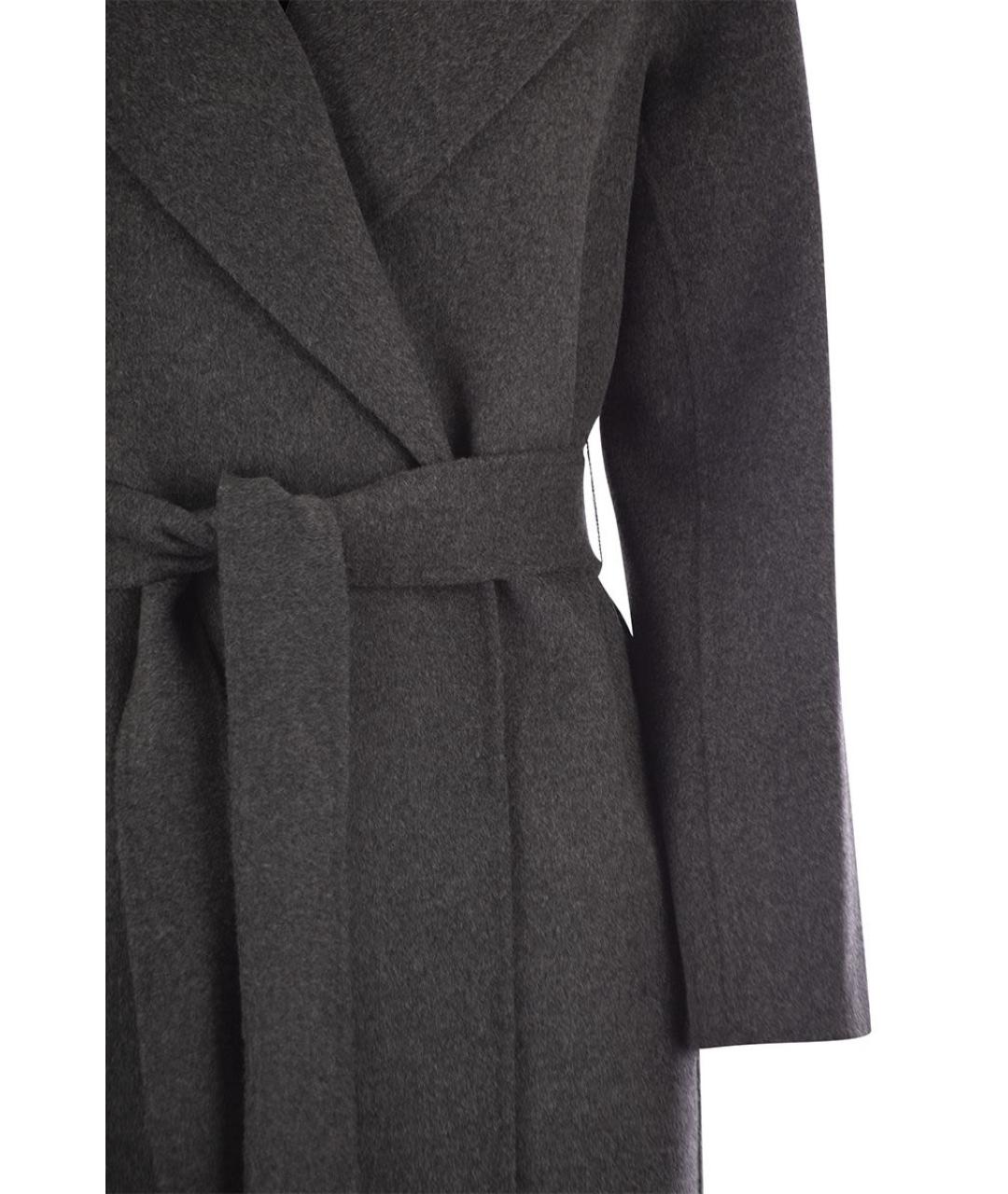 'S MAX MARA Антрацитовое шерстяное пальто, фото 4