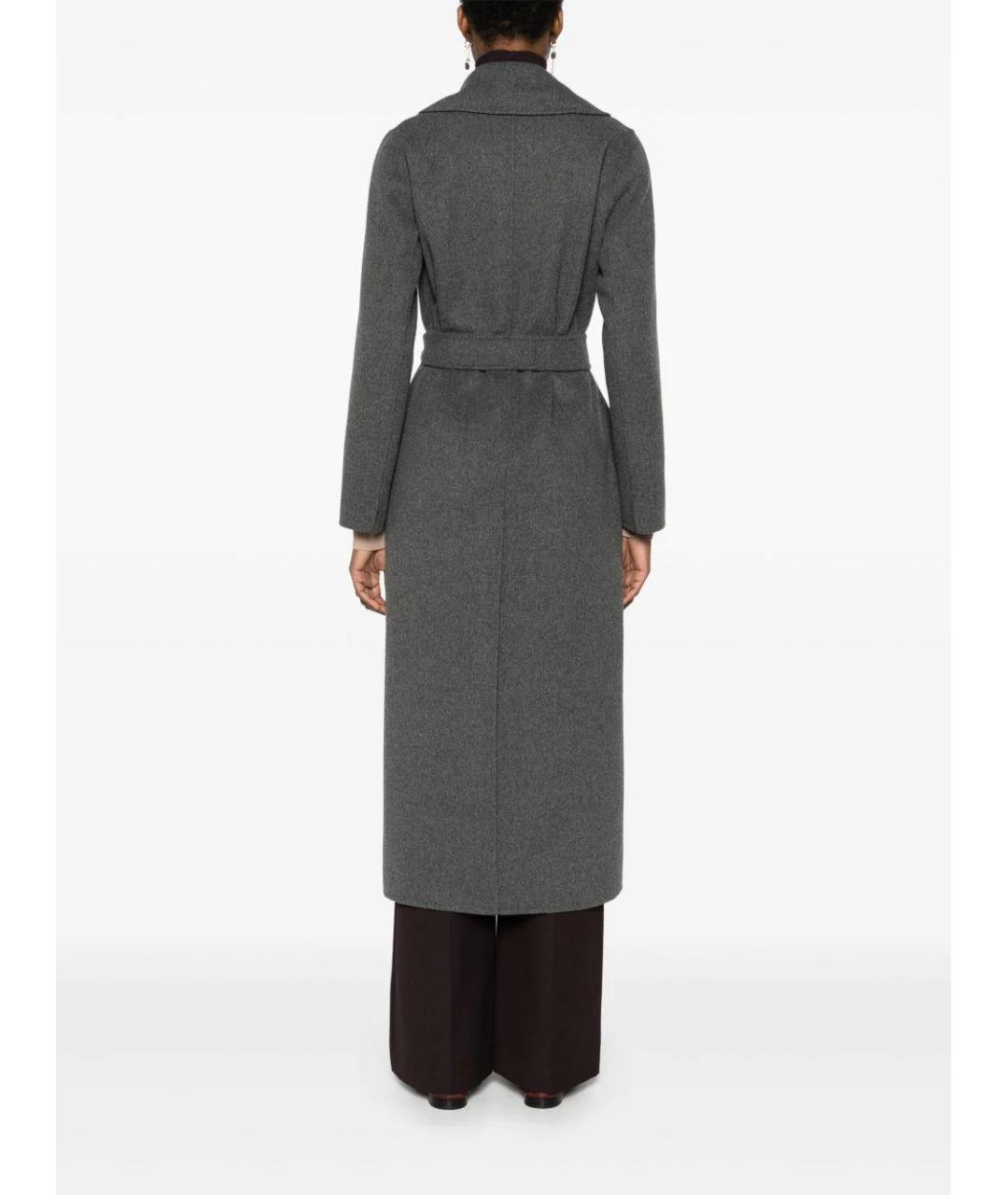 'S MAX MARA Антрацитовое шерстяное пальто, фото 5