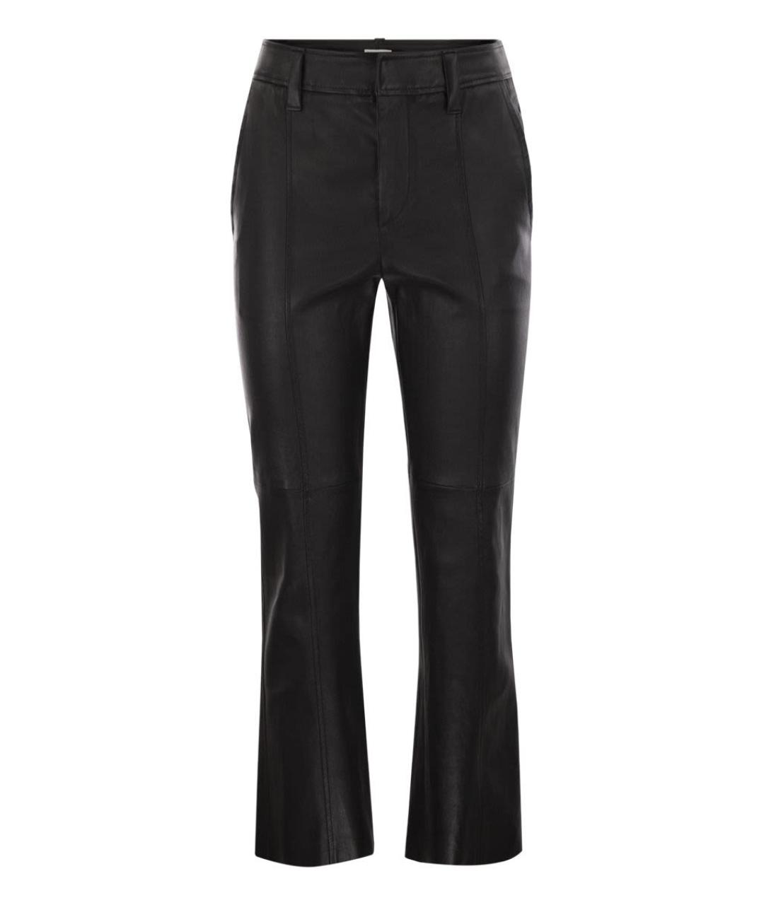 BRUNELLO CUCINELLI Черные кожаные брюки узкие, фото 1