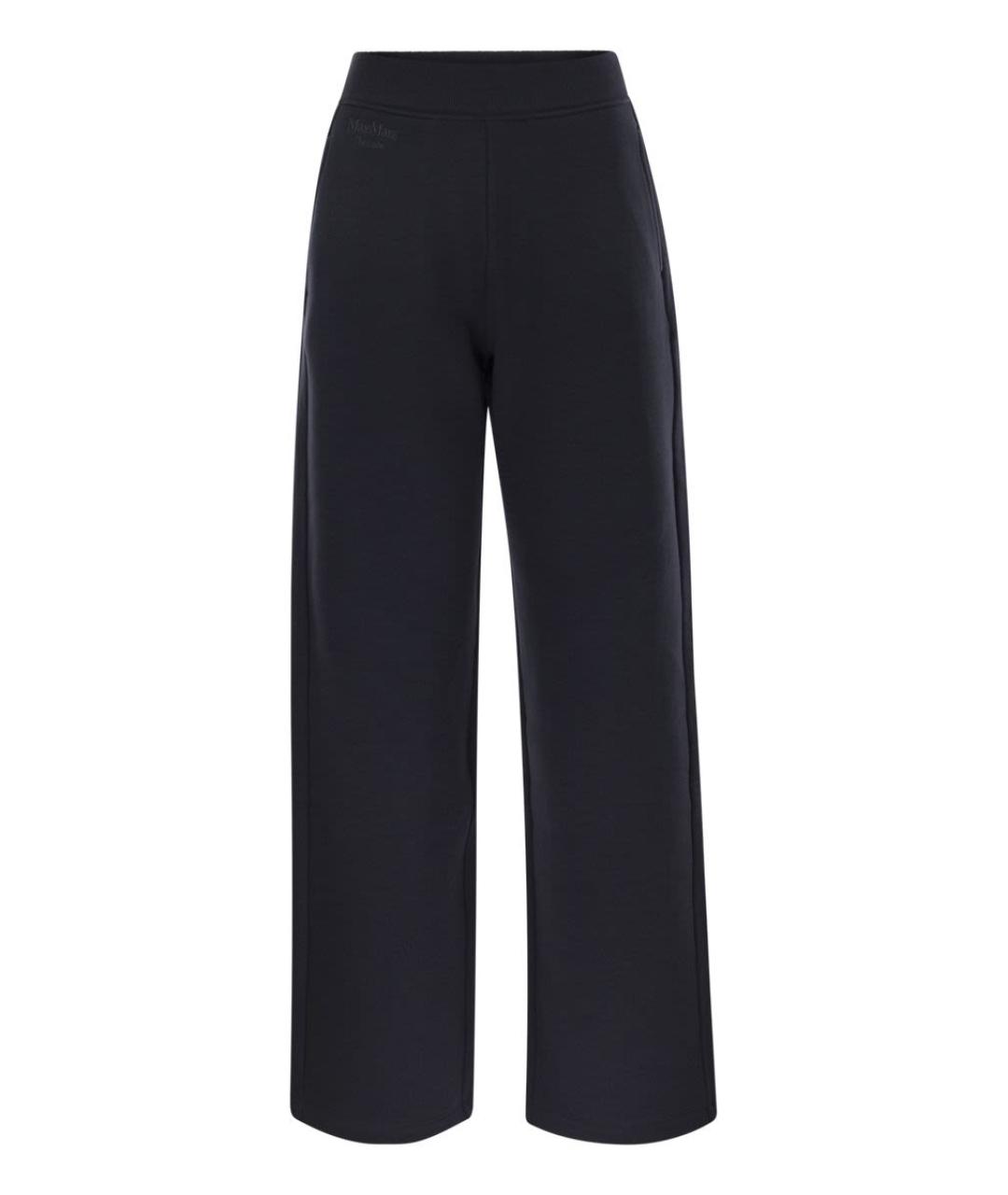 'S MAX MARA Синие хлопковые прямые брюки, фото 1