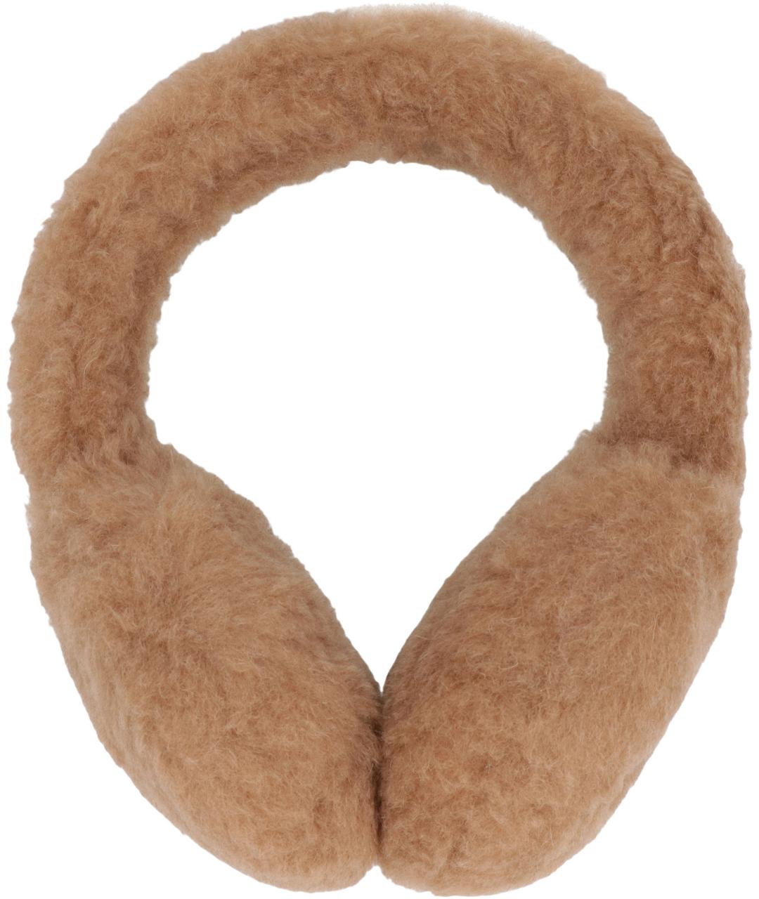 MAX MARA Бежевые шерстяные наушники, фото 2