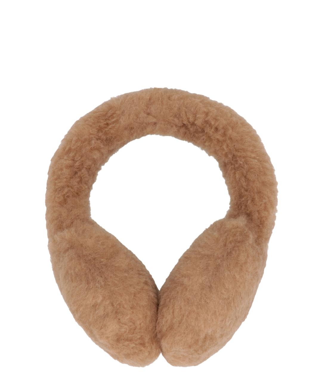 MAX MARA Бежевые шерстяные наушники, фото 1