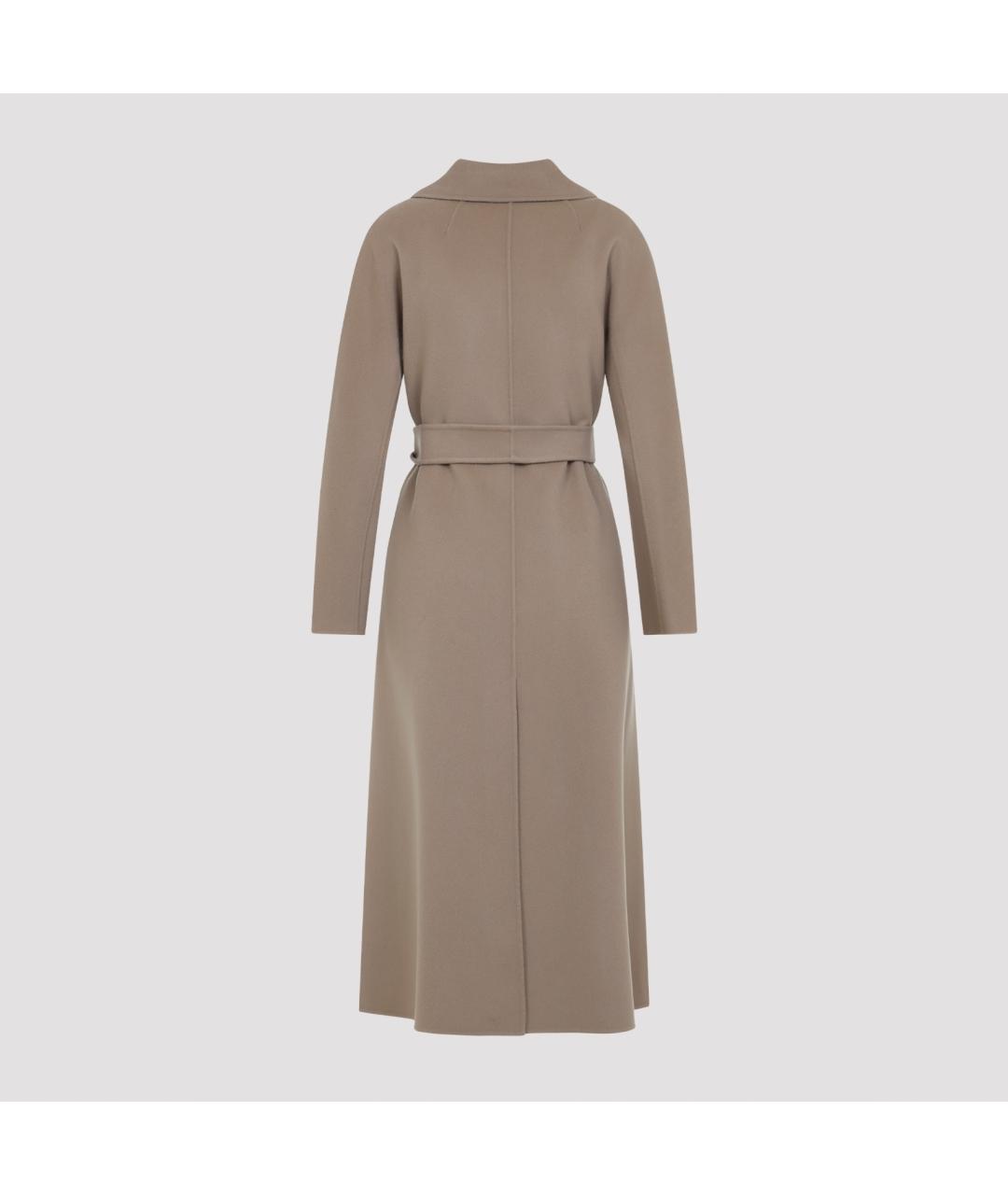 MAX MARA Бежевое шерстяное пальто, фото 4