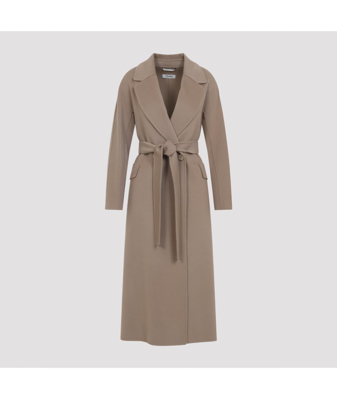 MAX MARA Бежевое шерстяное пальто, фото 3