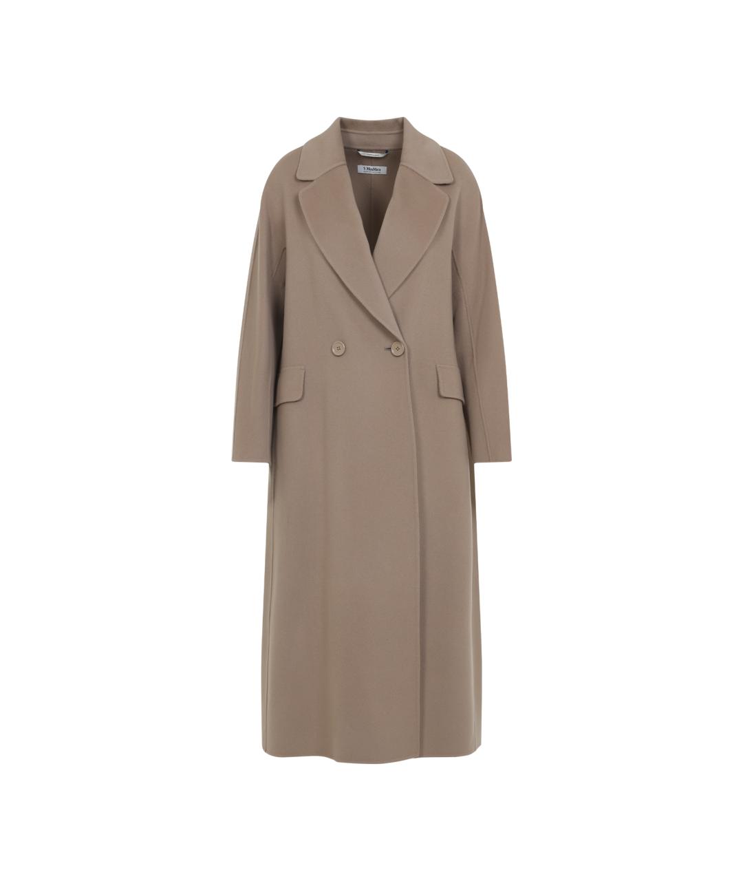 MAX MARA Бежевое шерстяное пальто, фото 1
