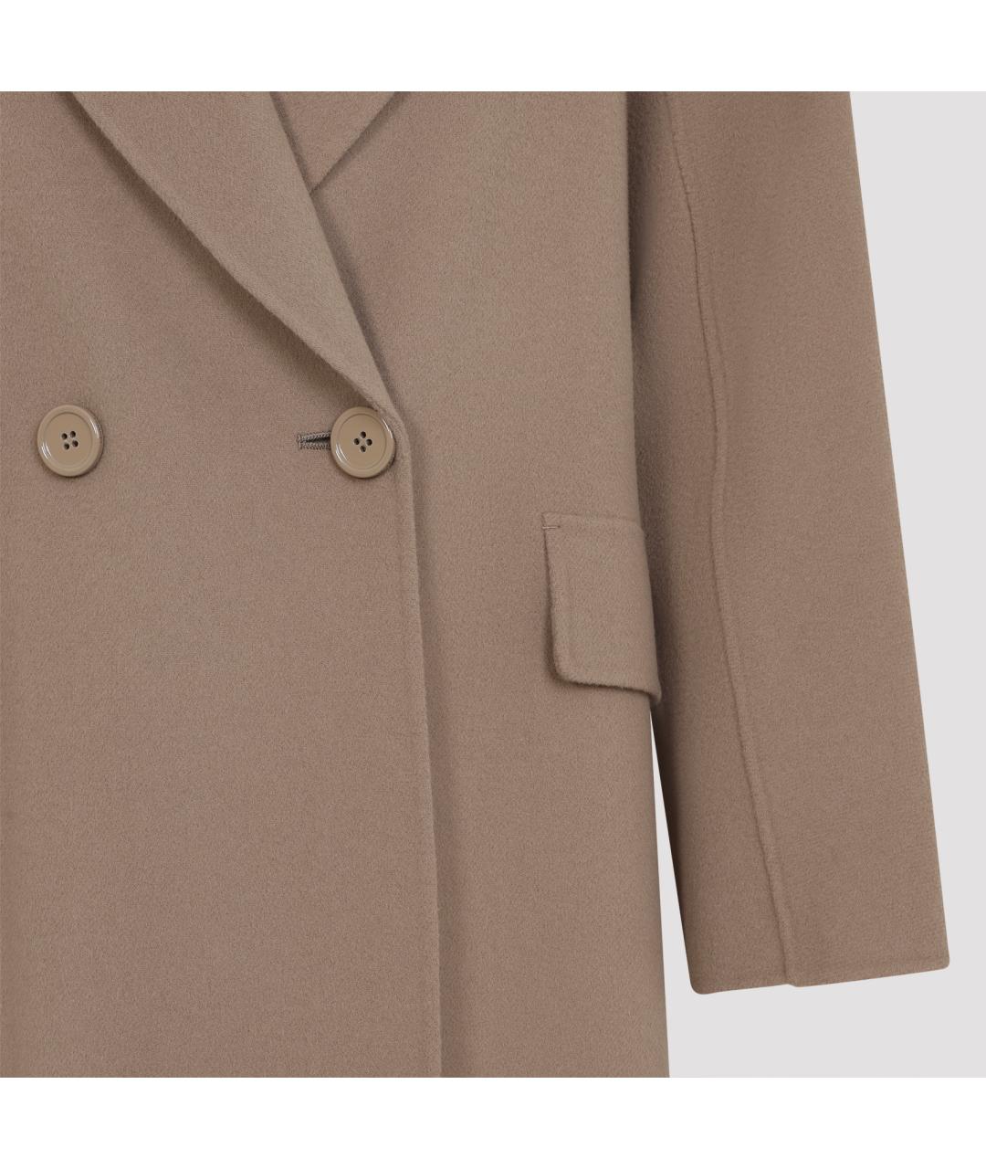 MAX MARA Бежевое шерстяное пальто, фото 5