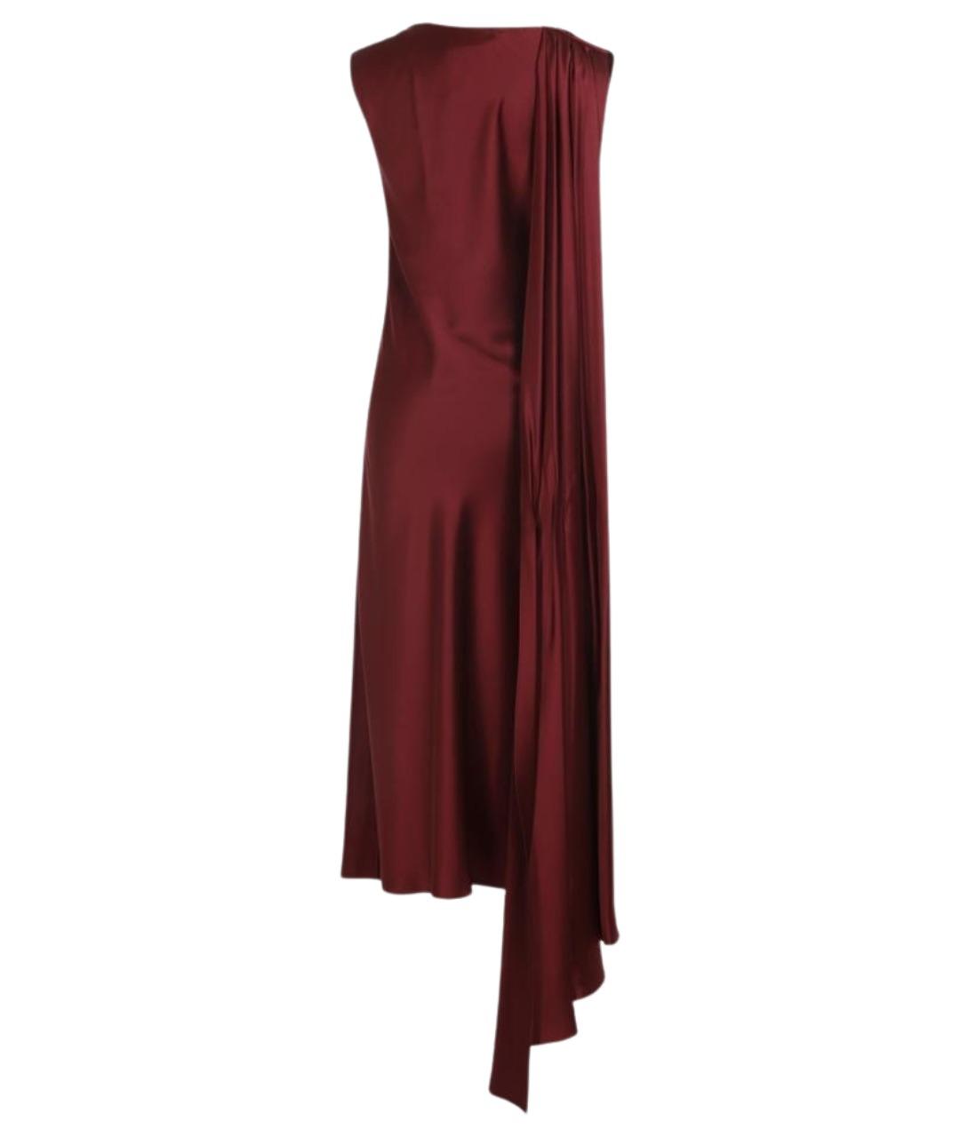 MAX MARA Красное шелковое повседневное платье, фото 2