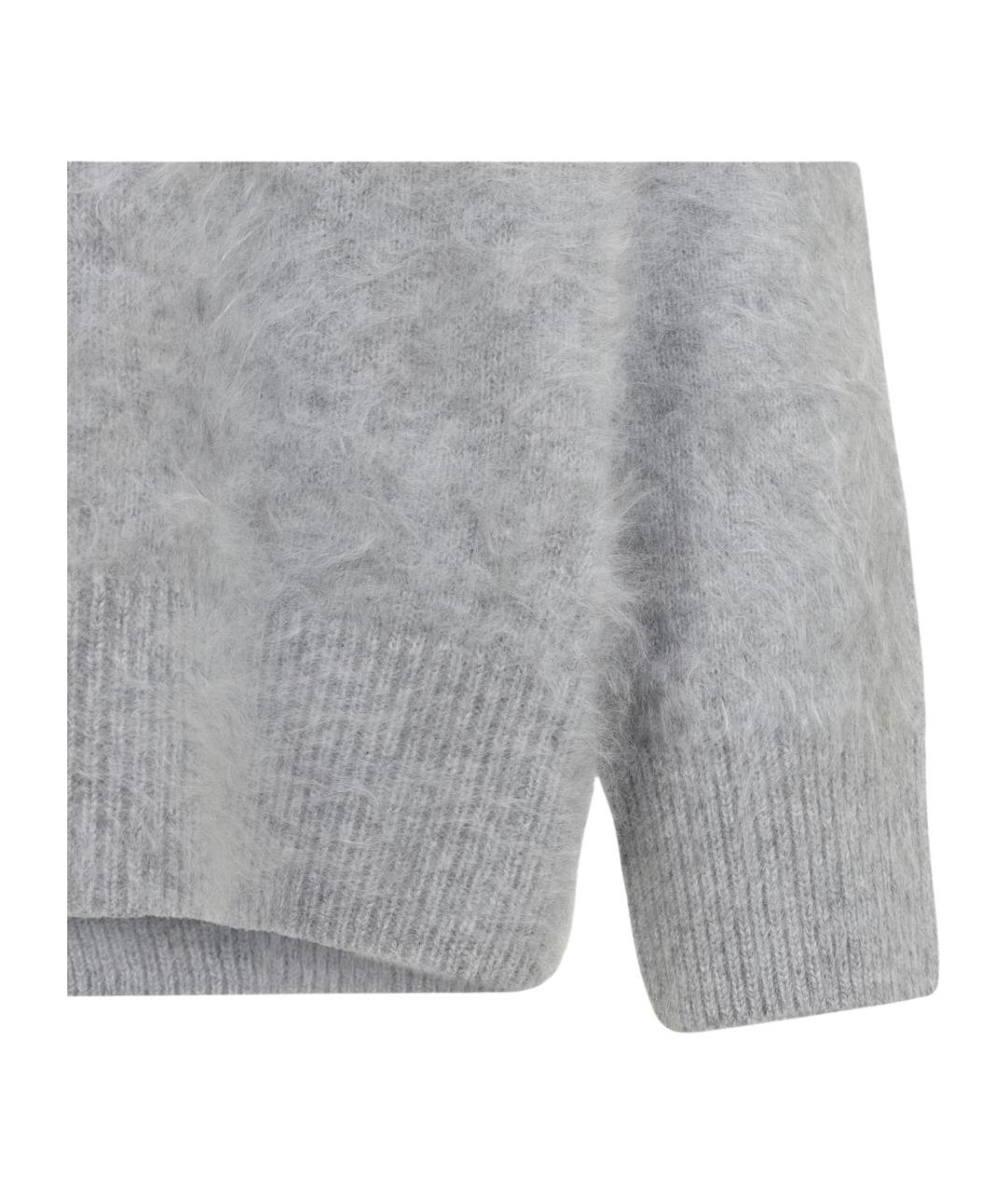 MAX MARA Серый кашемировый джемпер / свитер, фото 3