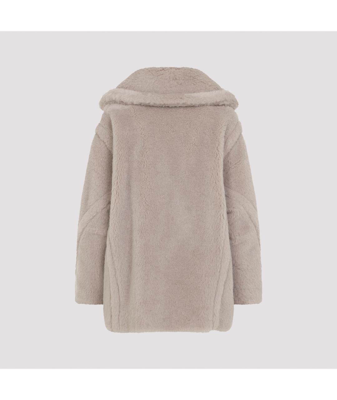 MAX MARA Бежевая шерстяная шуба, фото 3