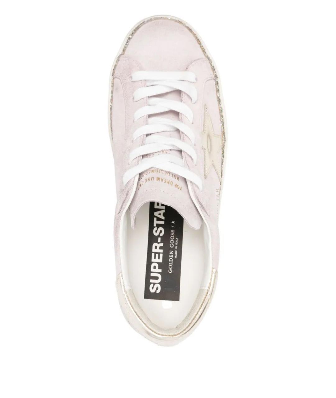 GOLDEN GOOSE DELUXE BRAND Розовые кожаные кеды, фото 4