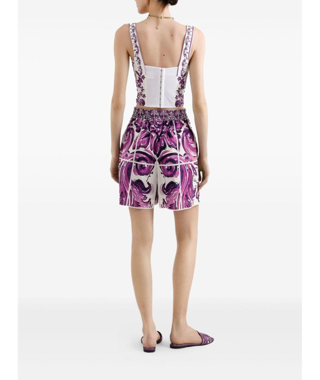 DOLCE&GABBANA Фиолетовый хлопко-эластановый корсет, фото 3