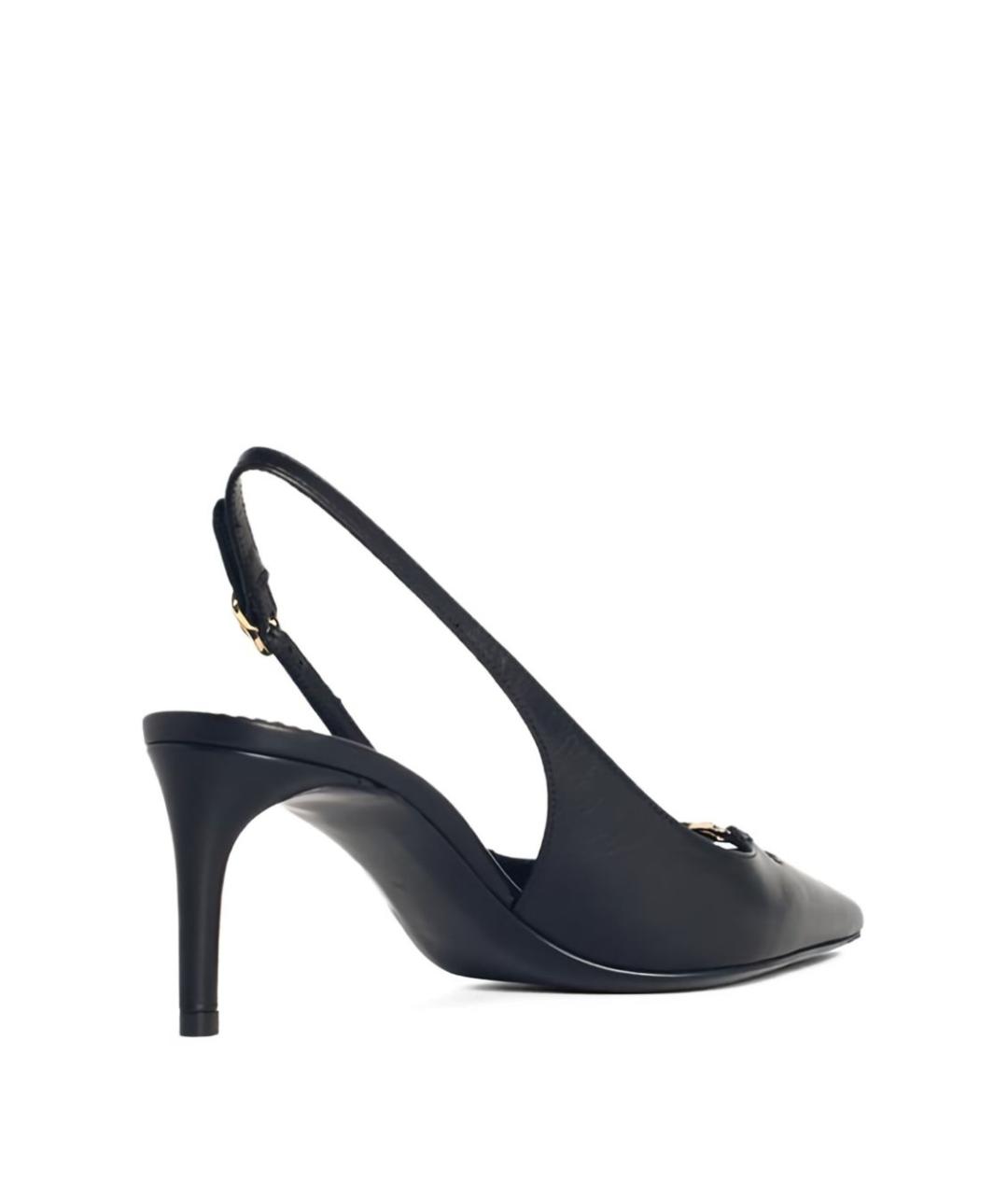 DOLCE&GABBANA Черные кожаные туфли, фото 2