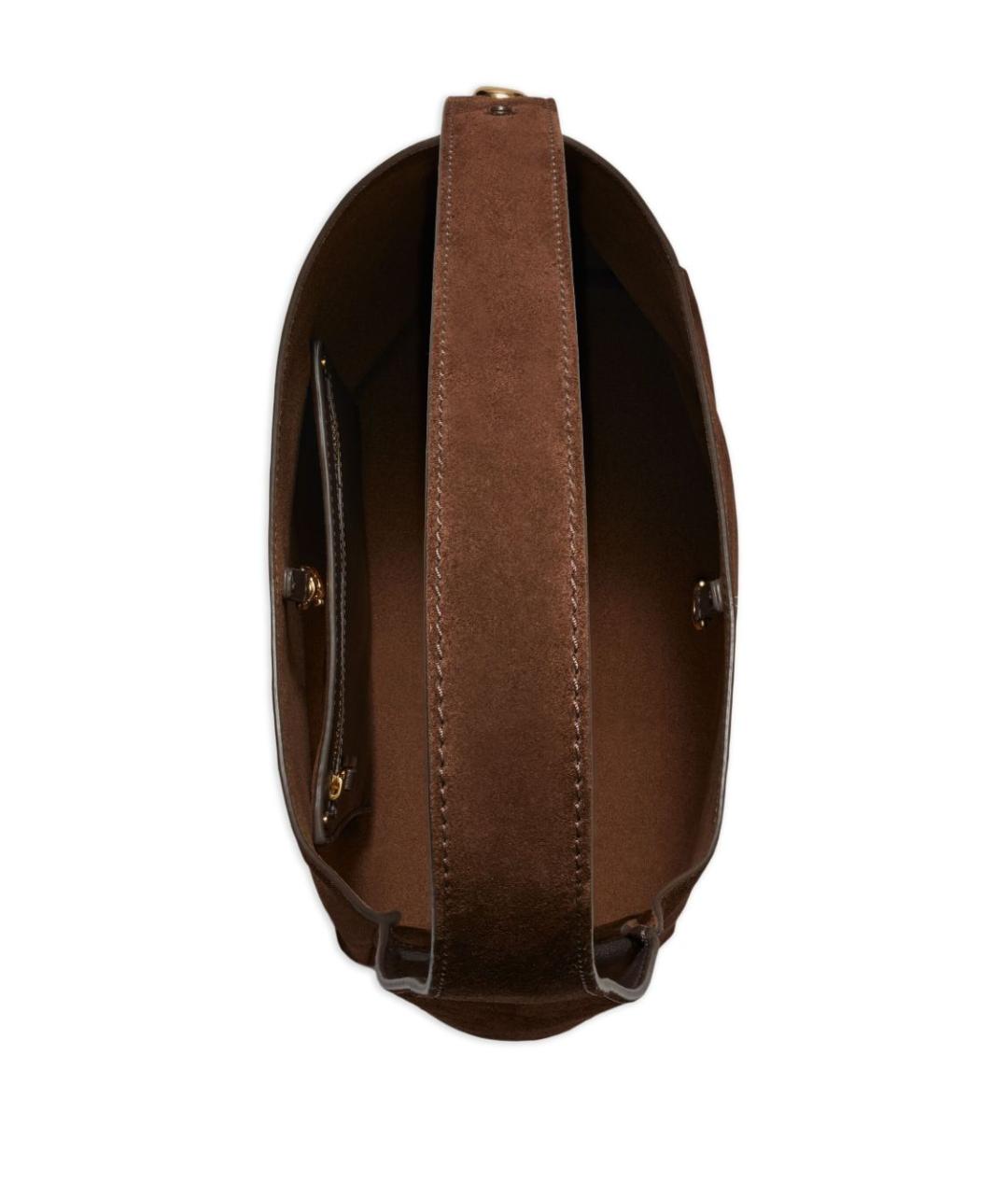 TORY BURCH Коричневая кожаная сумка через плечо, фото 3