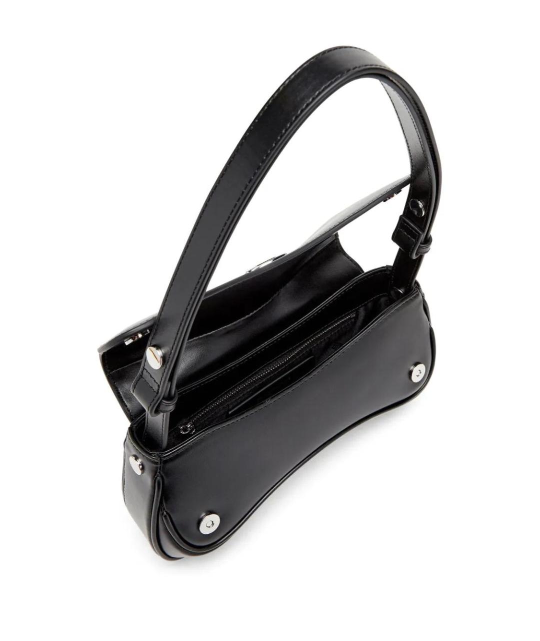 DIESEL Черная кожаная сумка через плечо, фото 3