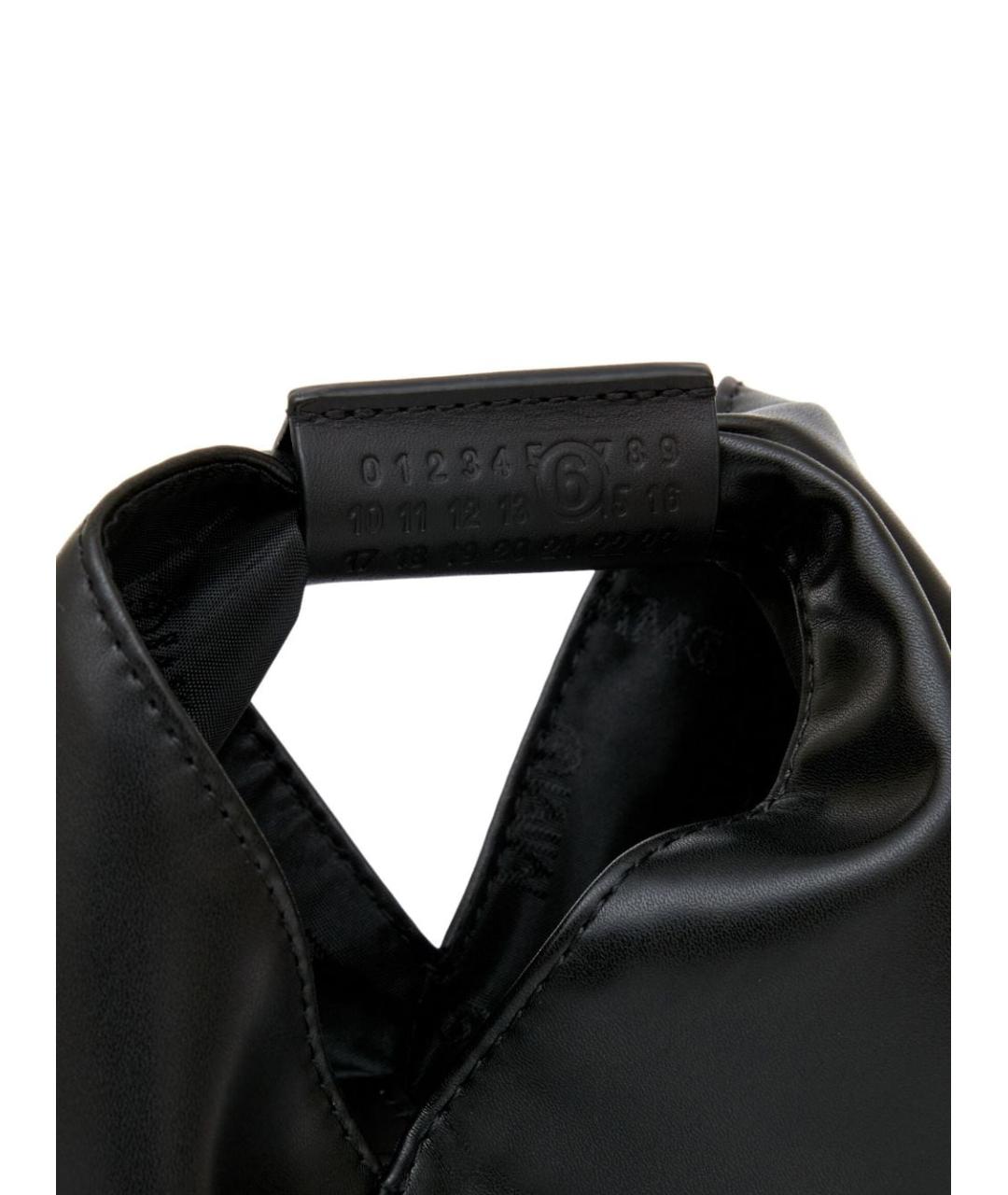 MM6 MAISON MARGIELA Черная синтетическая сумка с короткими ручками, фото 3