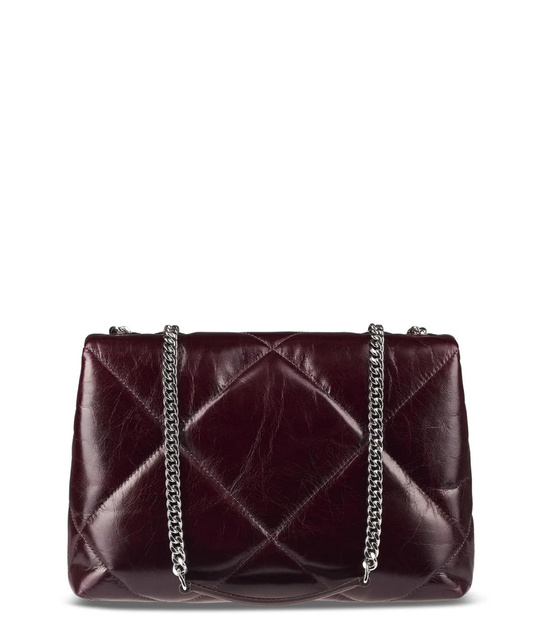 TORY BURCH Бордовая кожаная сумка через плечо, фото 3