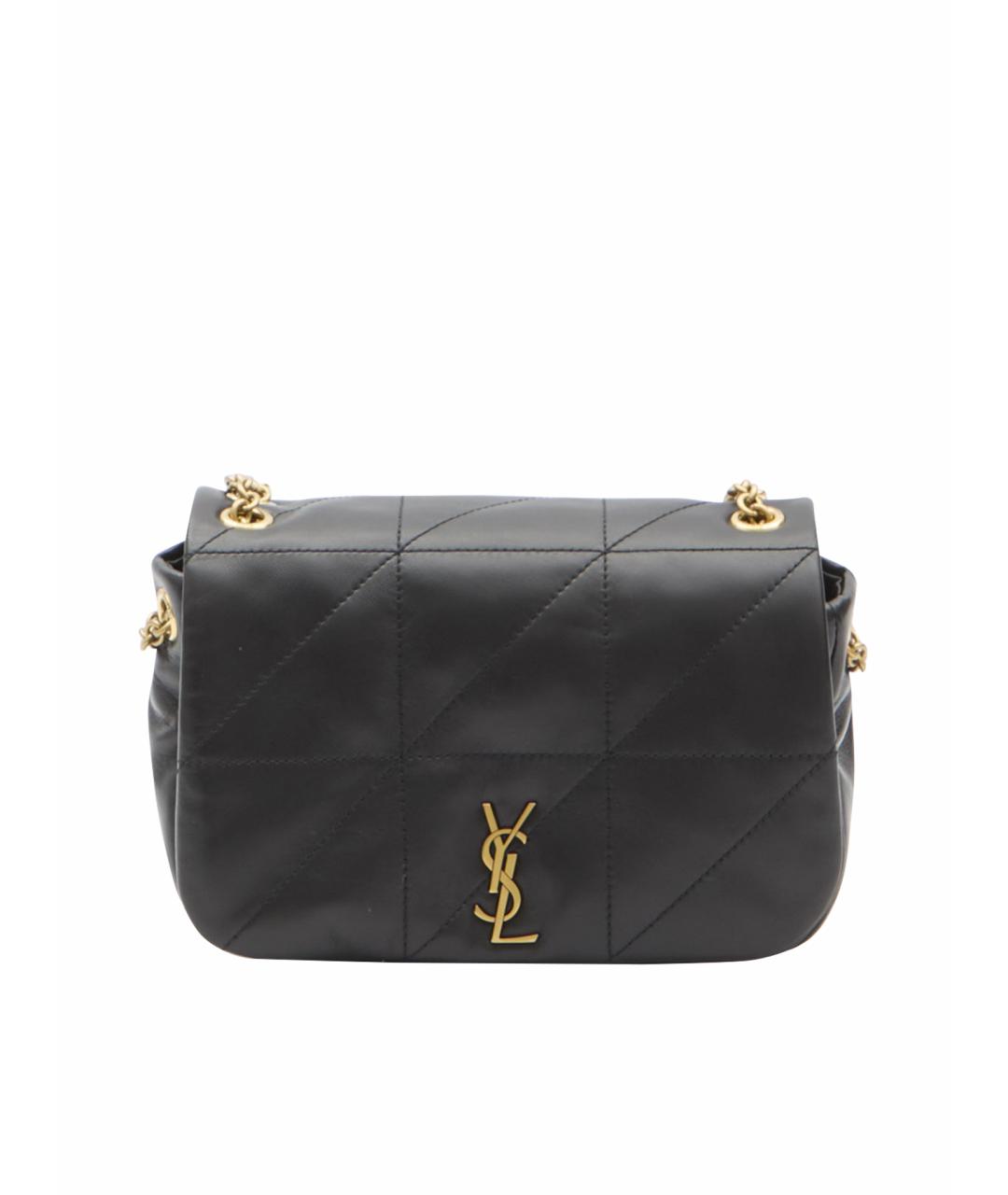 SAINT LAURENT Черная кожаная сумка через плечо, фото 1